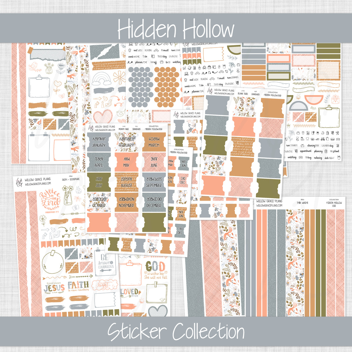 A5 Planner Inserts | Hidden Hollow - January 2027