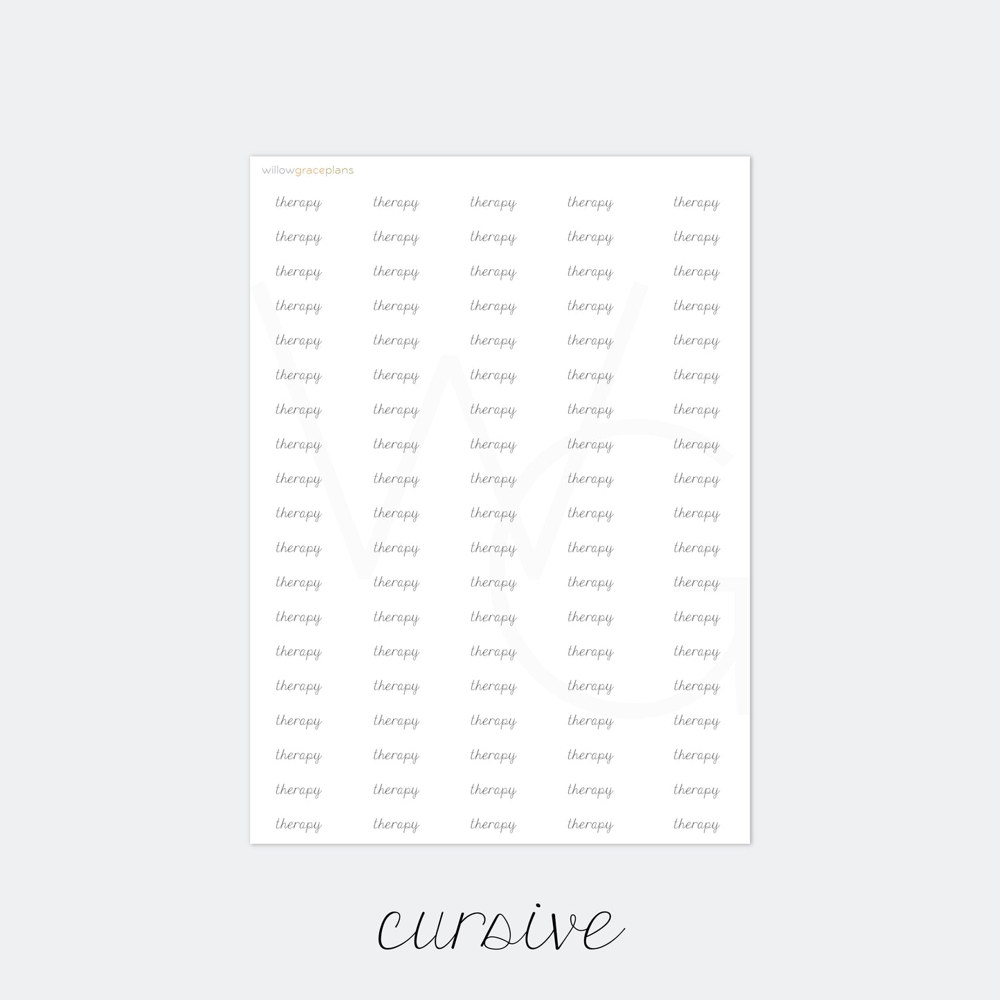 Therapy | Planner Word Stickers