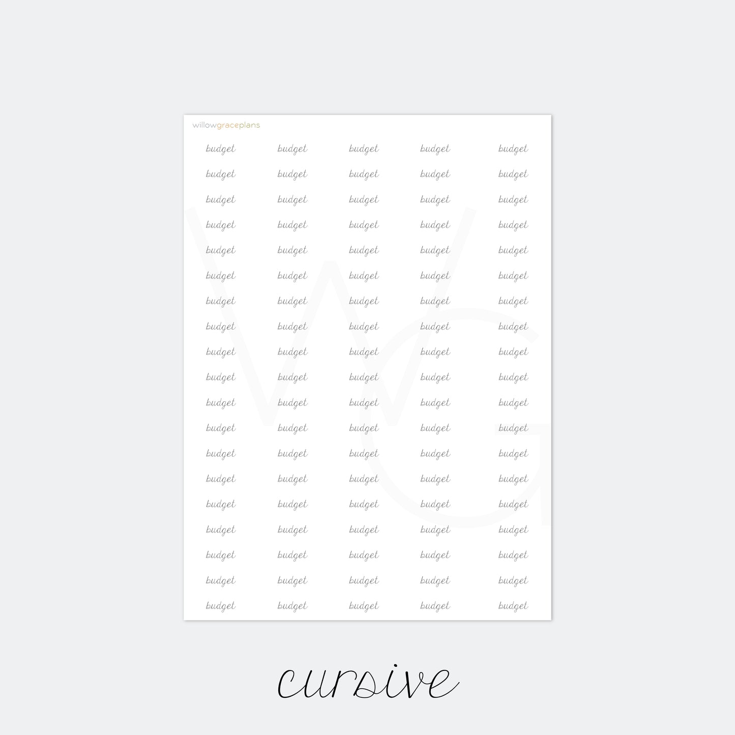 Budget | Planner Word Stickers