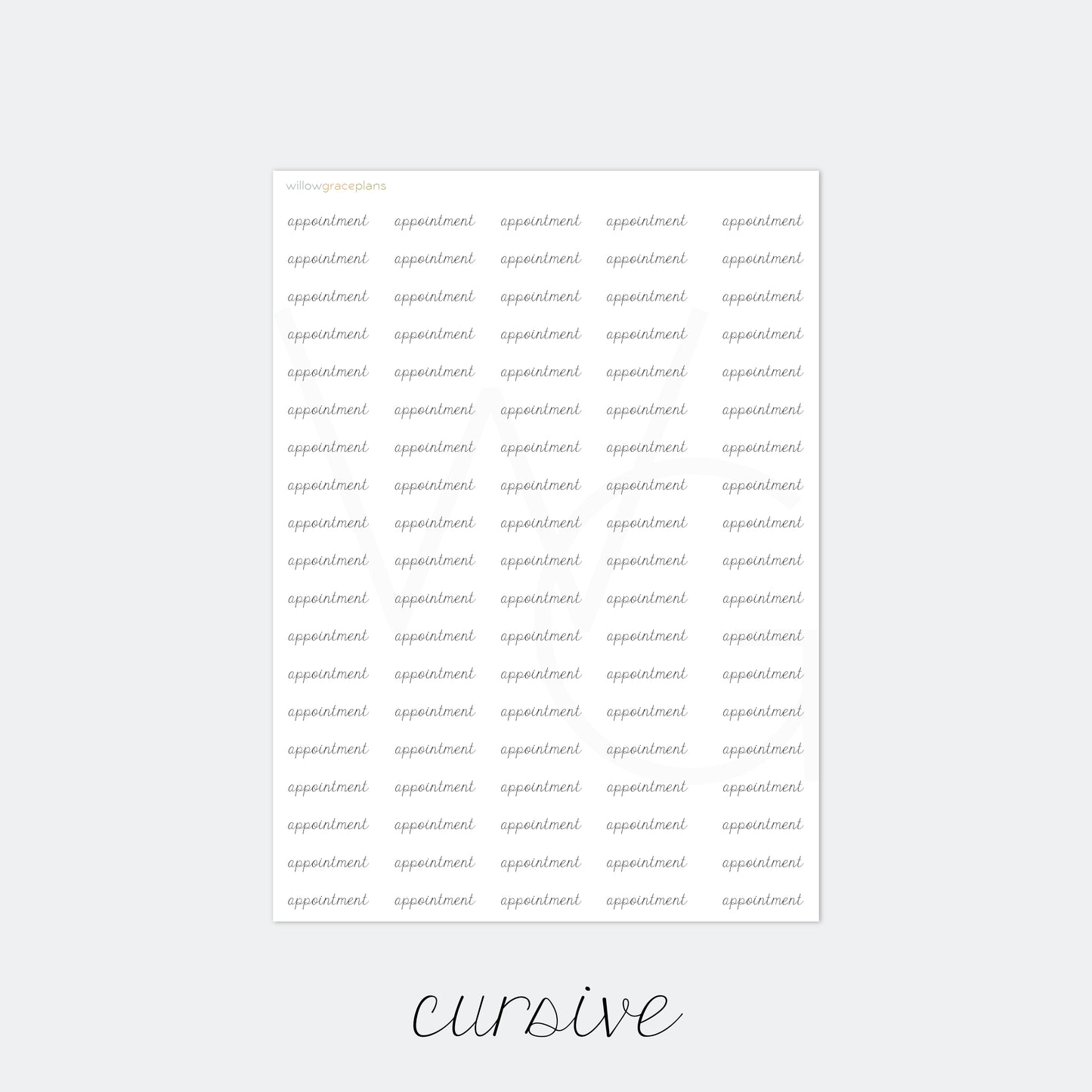 Appointment | Planner Word Stickers