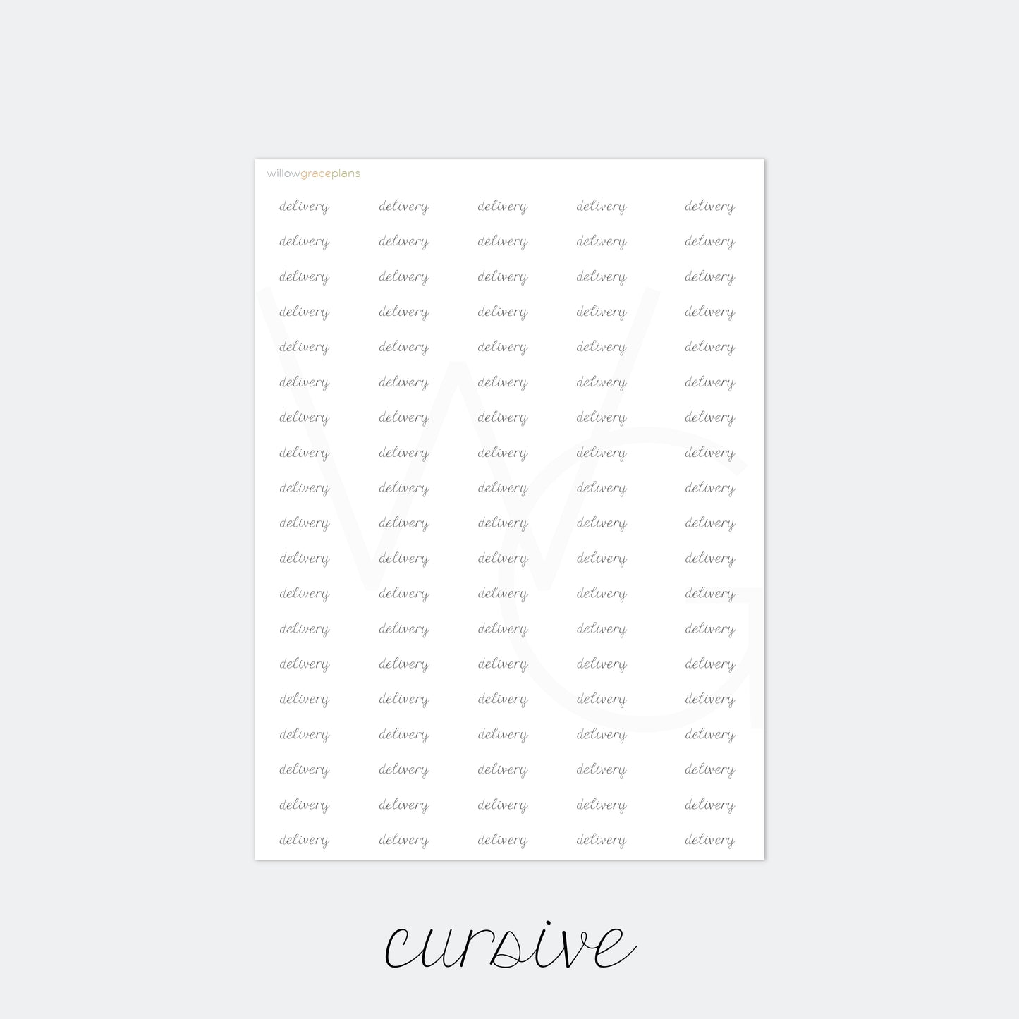 Delivery | Planner Word Stickers