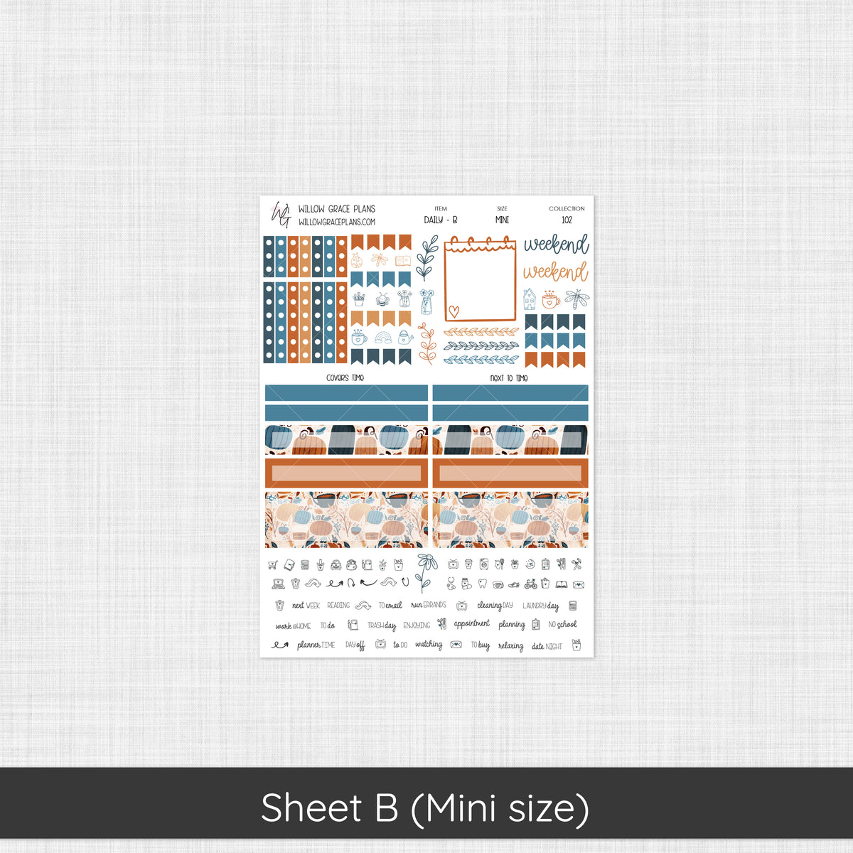 Daily Sticker Kit | Pumpkin Spice (102)