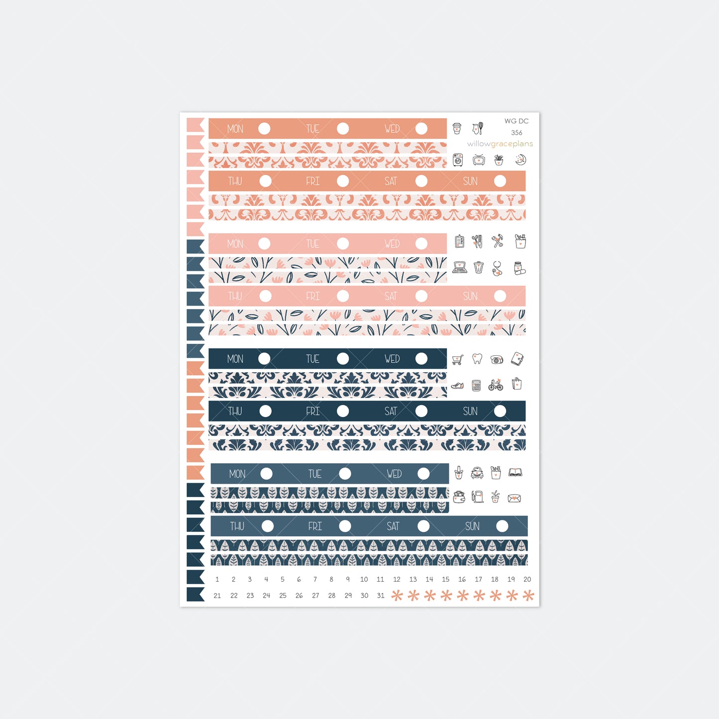 Date Covers | Petaled Print