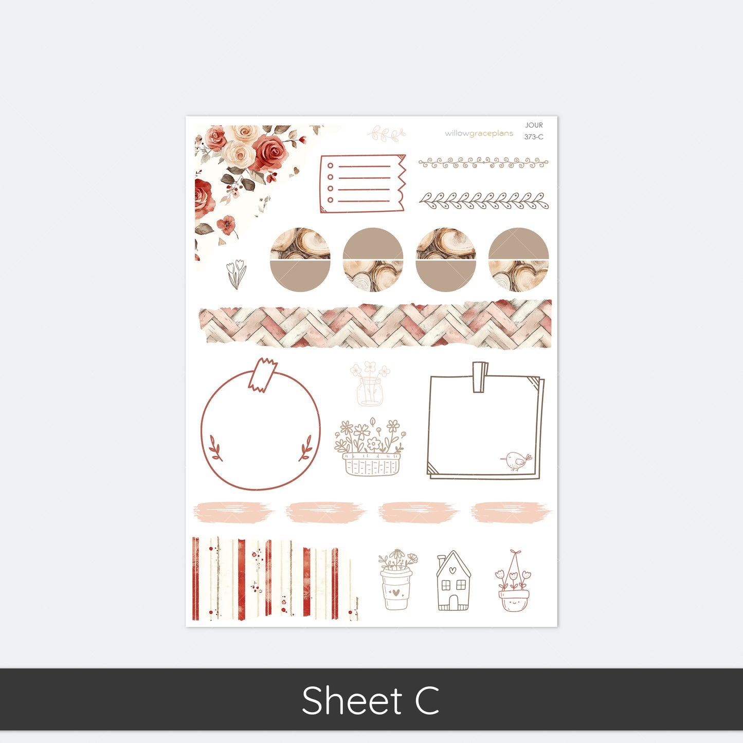 Journaling Stickers | Rosewood Love