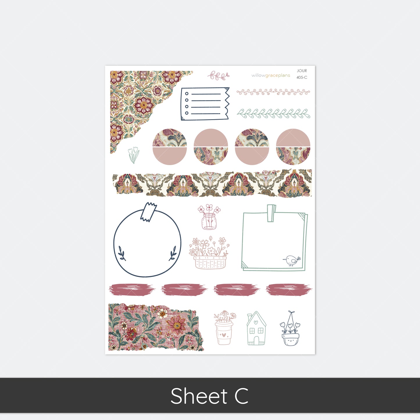 Journaling Stickers | Heirloom Garden