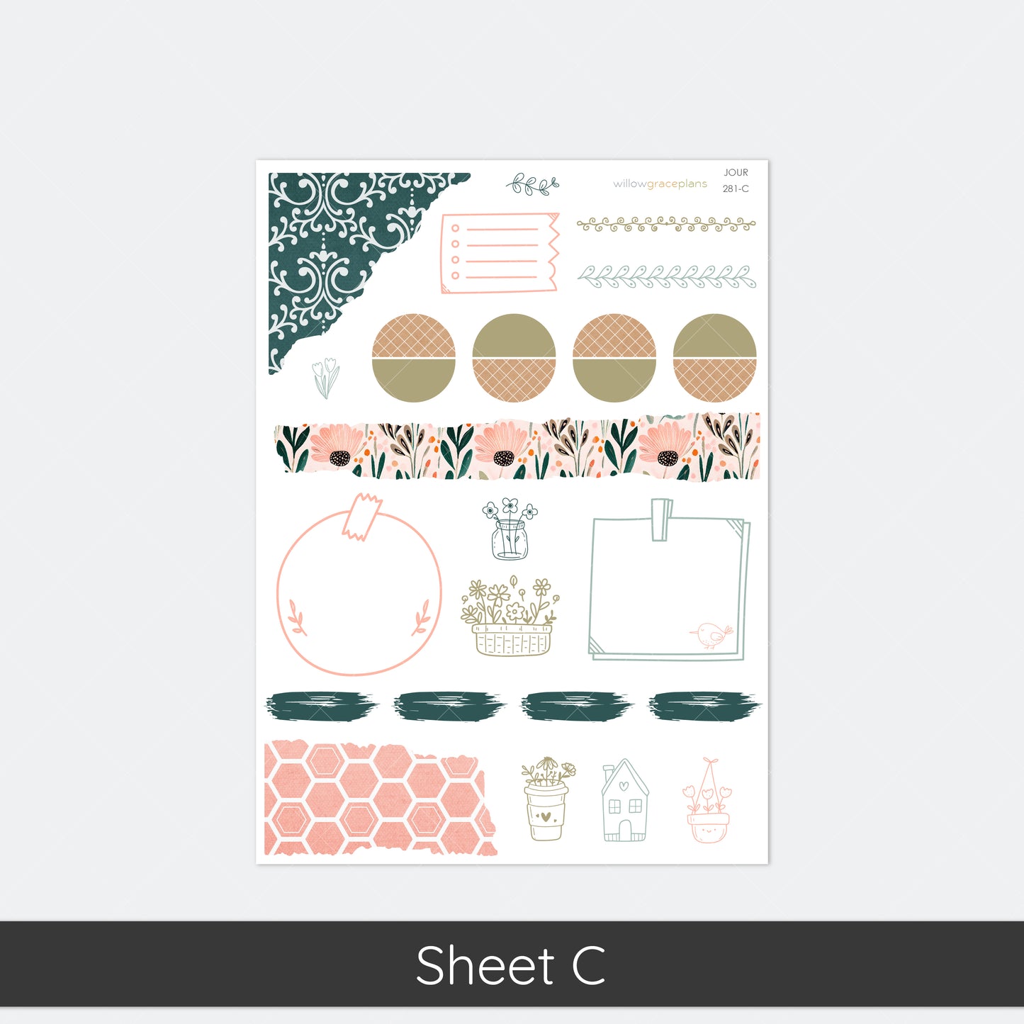 Journaling Stickers | Garden Patchwork