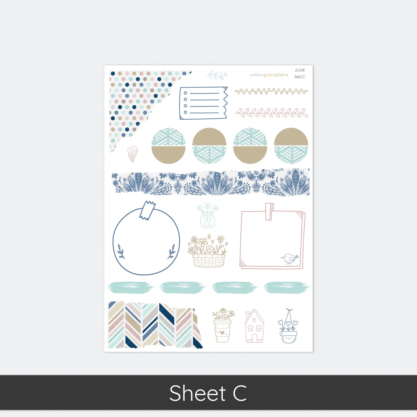 Journaling Stickers | Blue Harbor