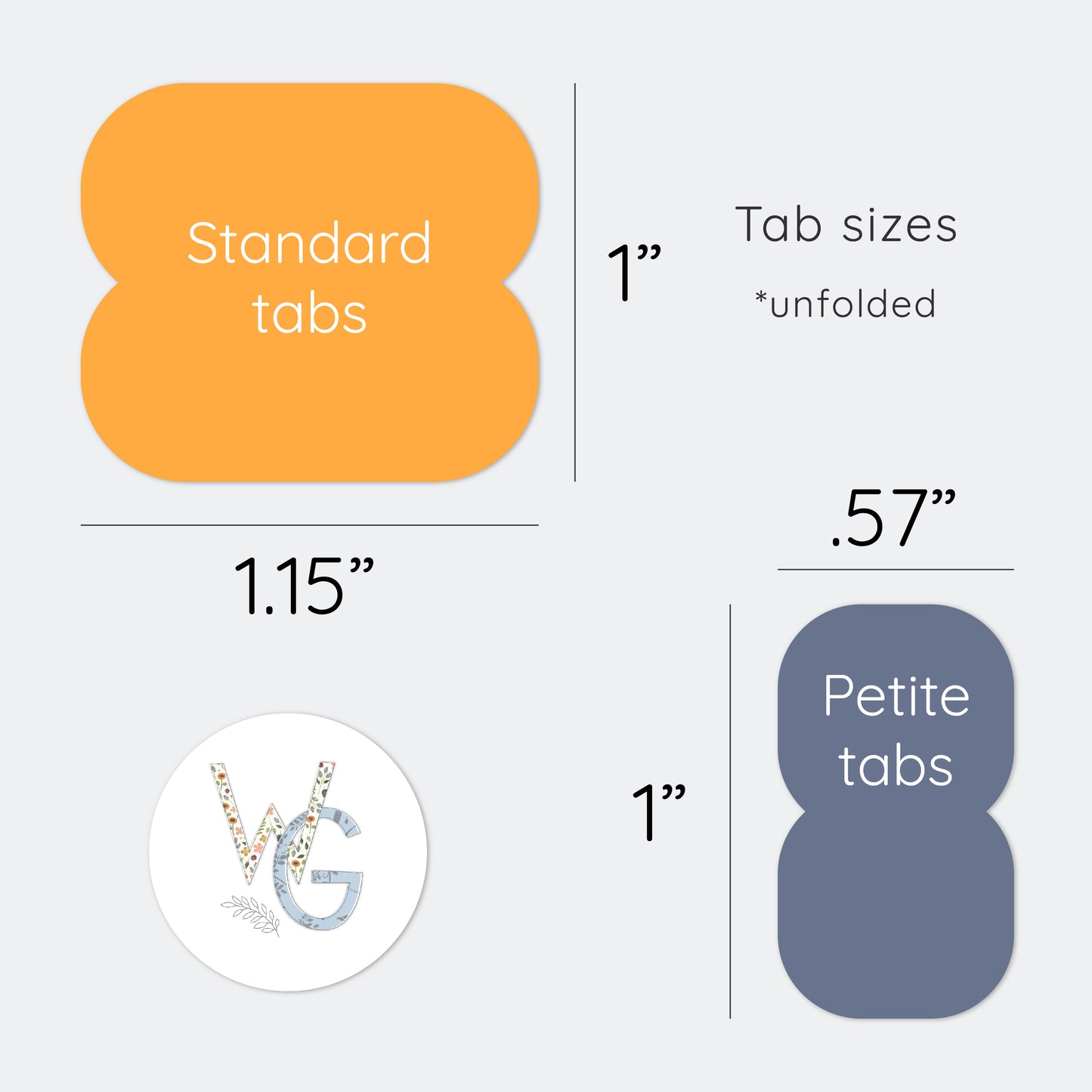 Planner Tabs | Blue Citrus