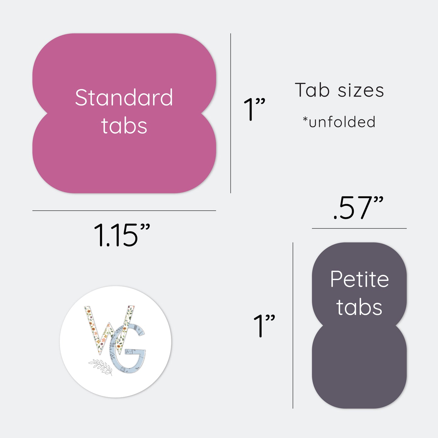 Planner Tabs | Dusky Petals