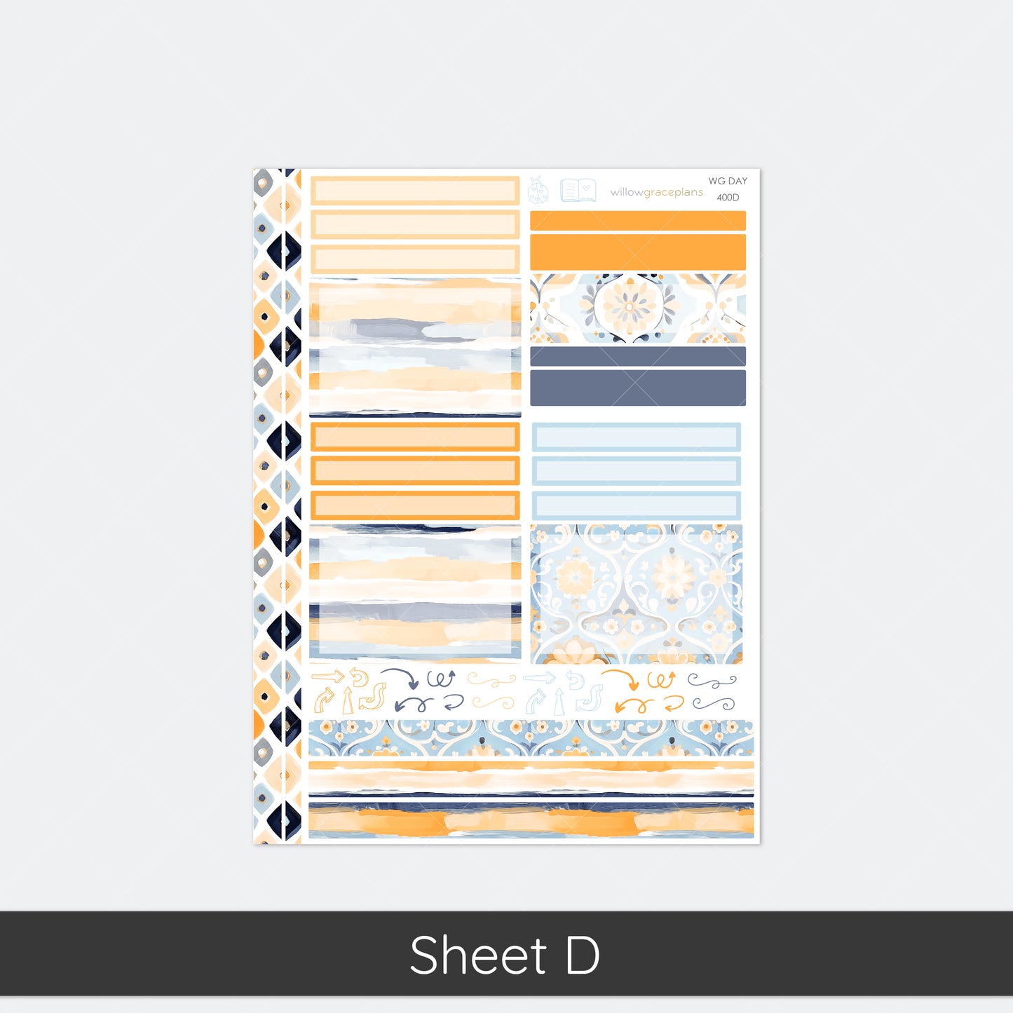 Daily Planner Stickers | Blue Citrus