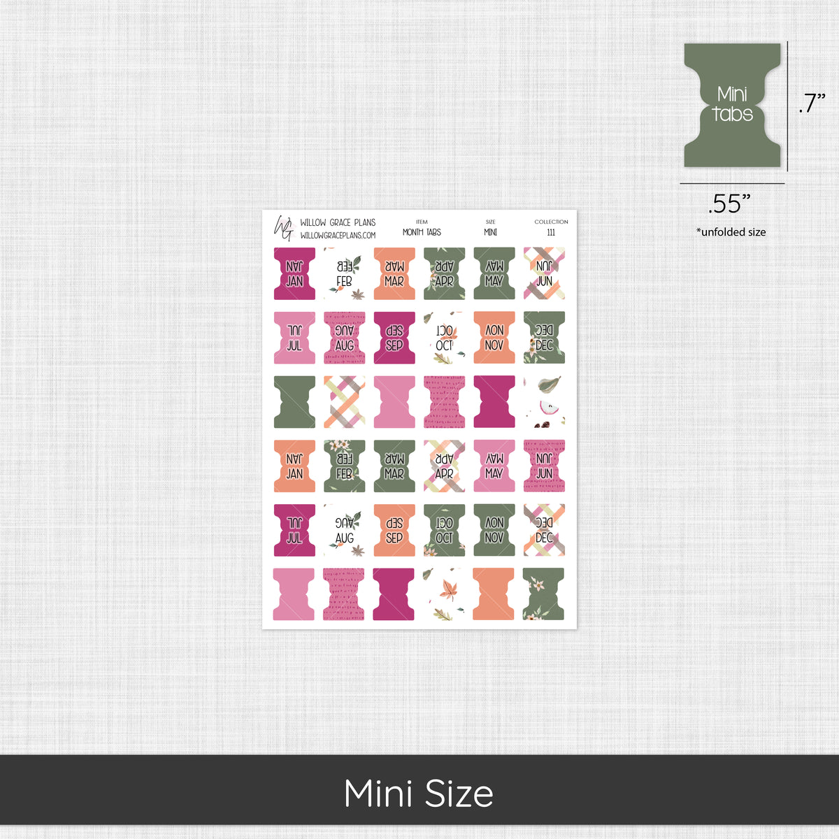 Monthly Sticker Tabs | Changing Seasons (111)
