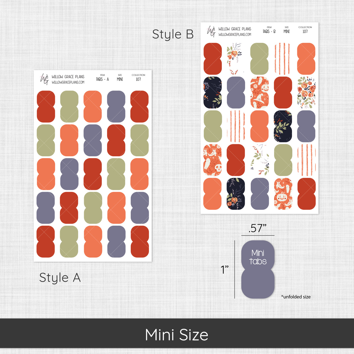 Blank Sticker Tabs | Feeling Witchy (107)