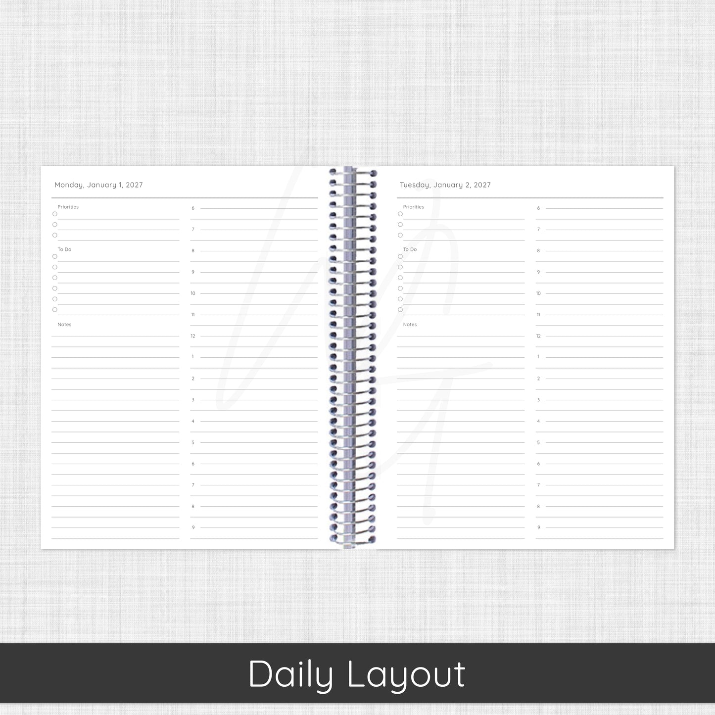 Hillside Month + Day Planner