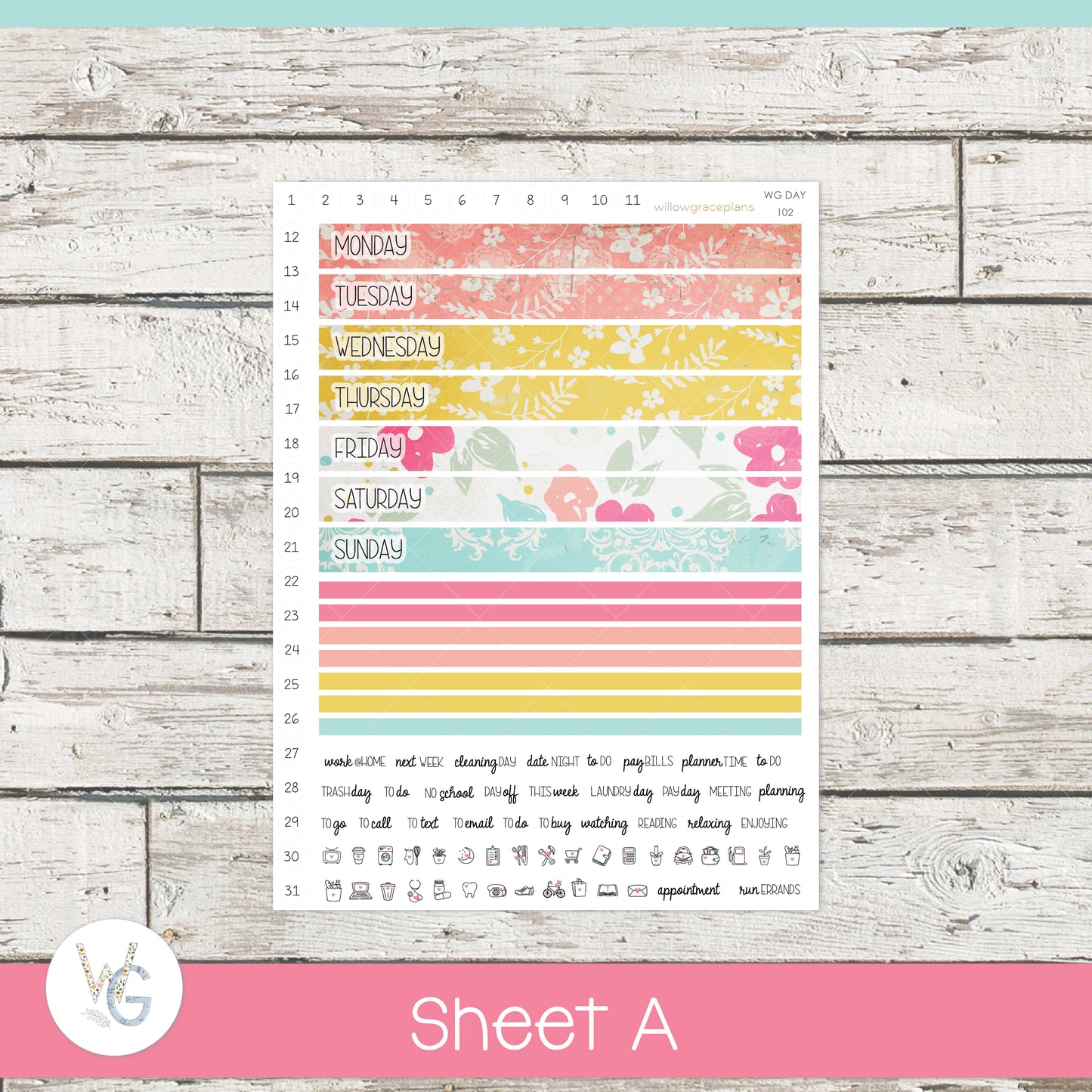 Spring Garden Complete Sticker Collection