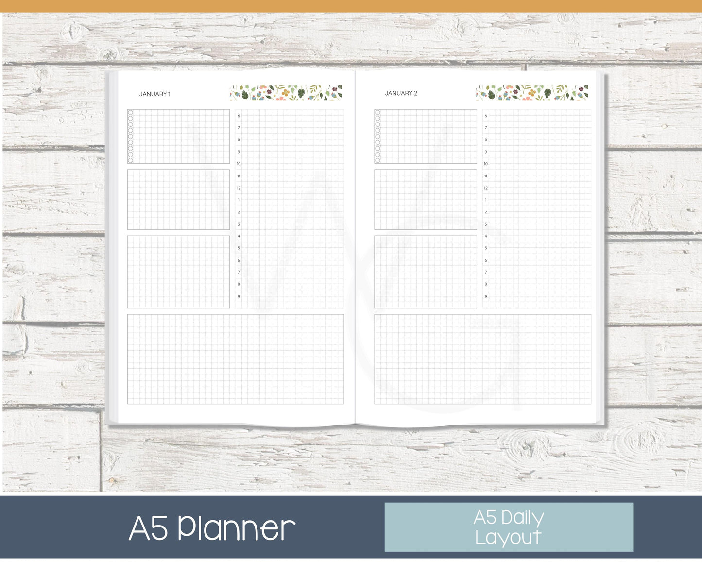 2026 Planner | Day Planner | Grid Layout - Colorful | Meadow RTS