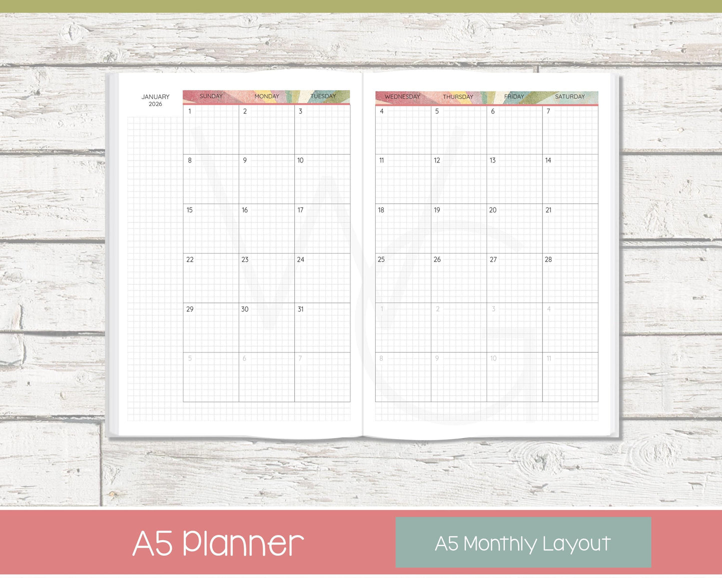 Weekly Personalized Planner | Vertical Weekly Planner | Grid Layout | Shine On