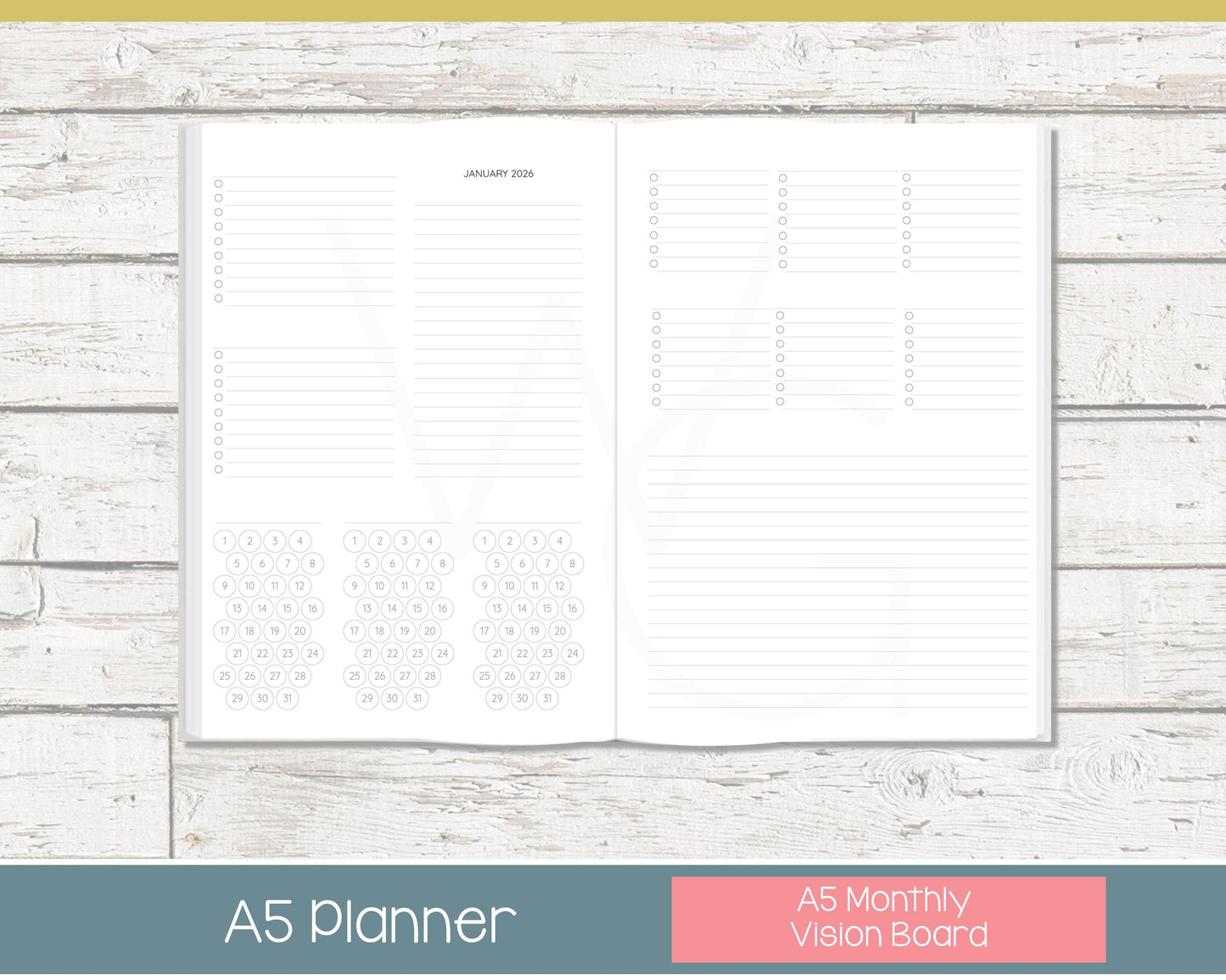 Weekly Personalized Planner | Compact Vertical Weekly Planner | Grid Layout | Chevron Rainbow