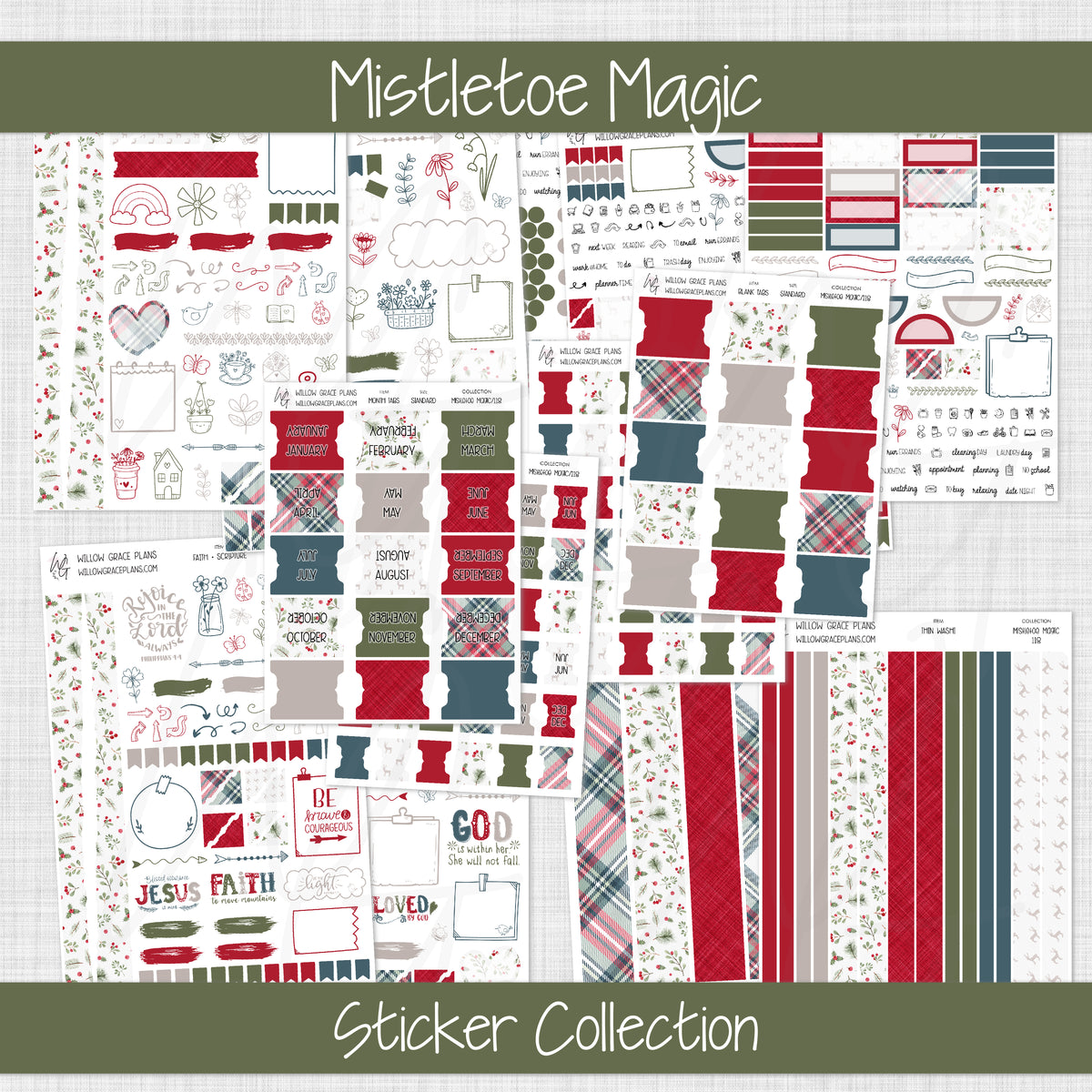 A5 Planner Inserts | Mistletoe Magic - December 2026