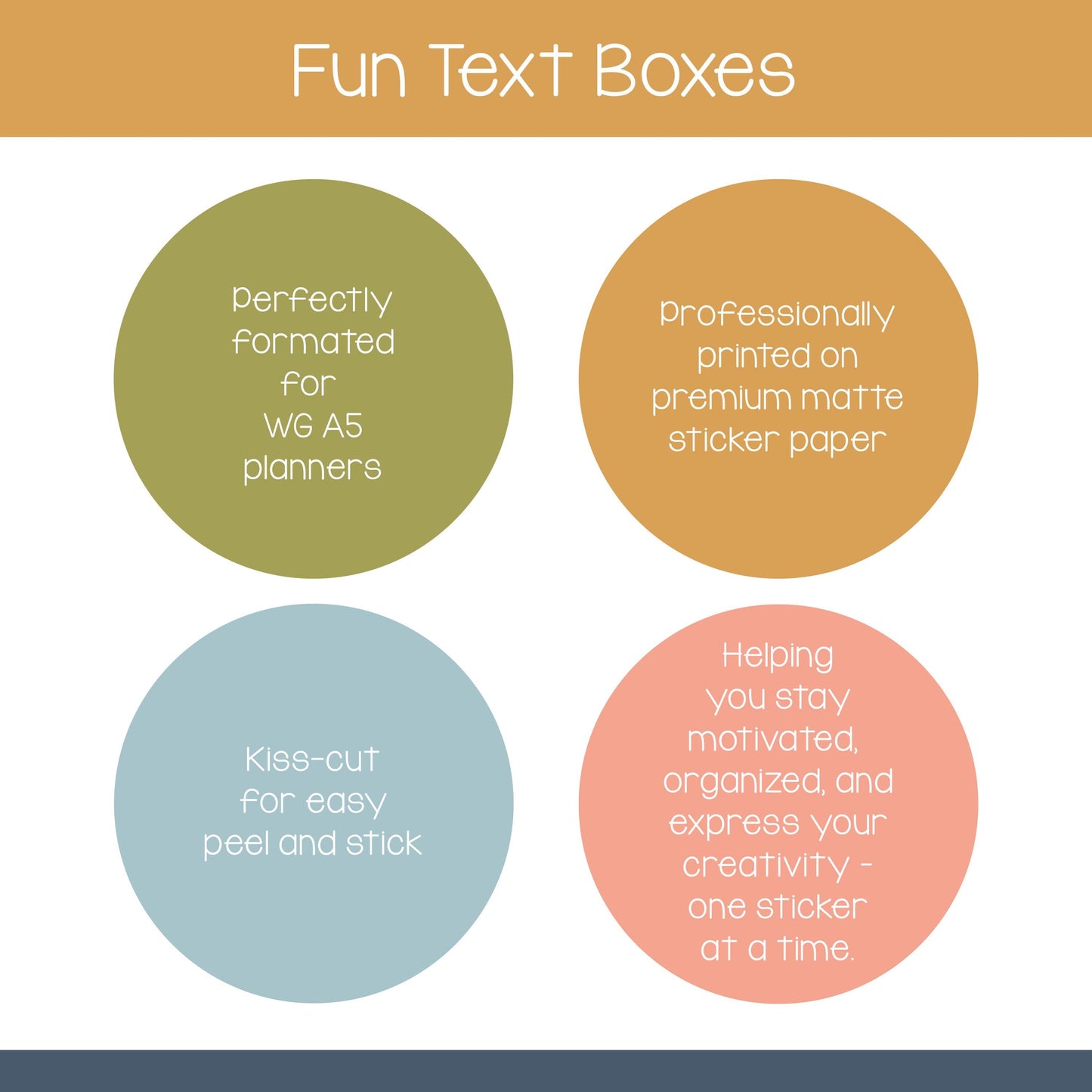 Fun Boxes - Planner Stickers - Willow Grace Planner Stickers | B-101