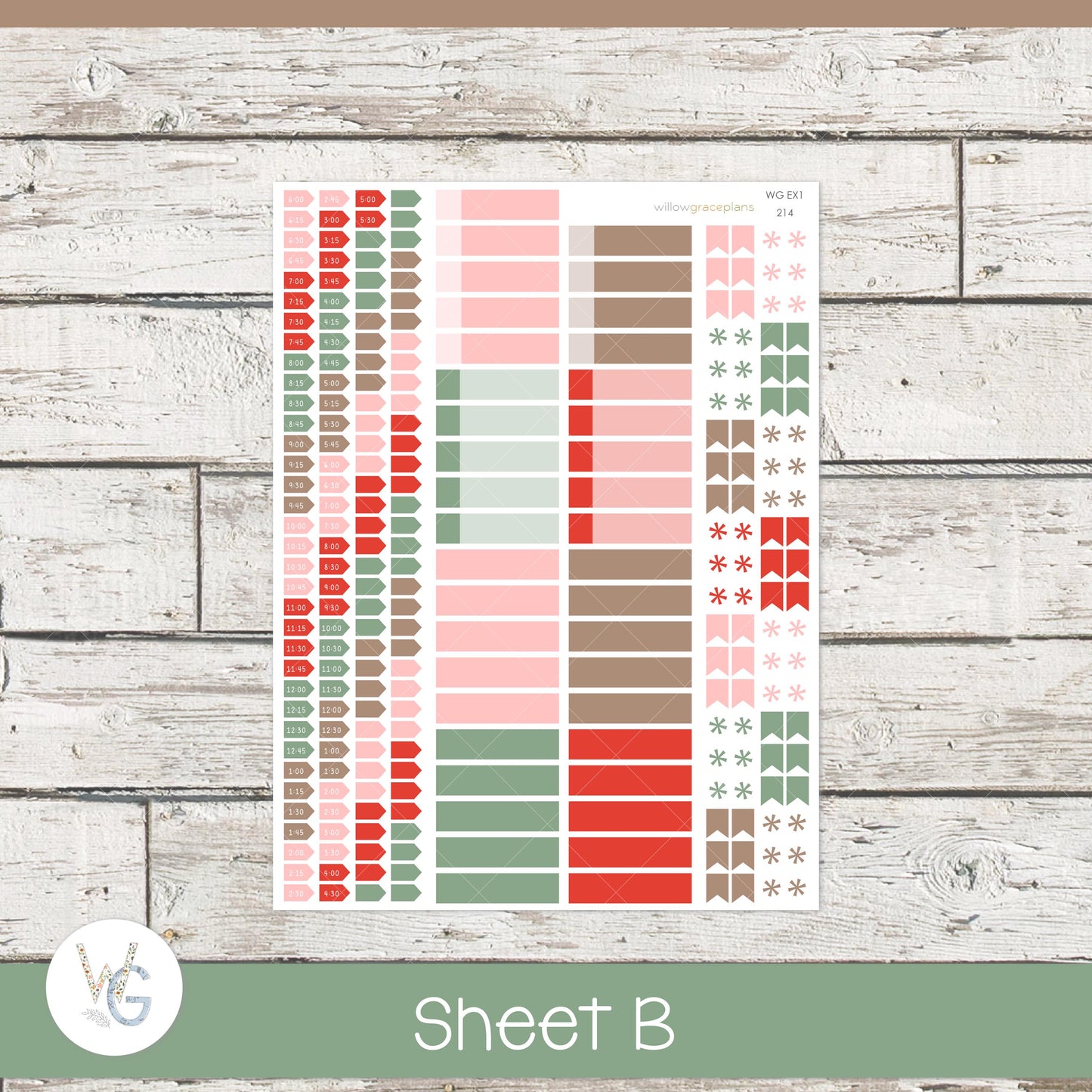 Willow Grace Planner Stickers - Daily Planner Stickers | WGD-214