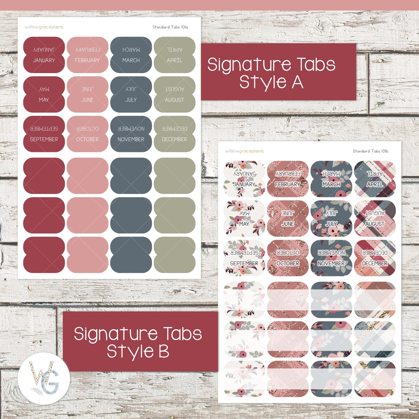 Planner Tabs • Tab Stickers • Planner Stickers • TB-101