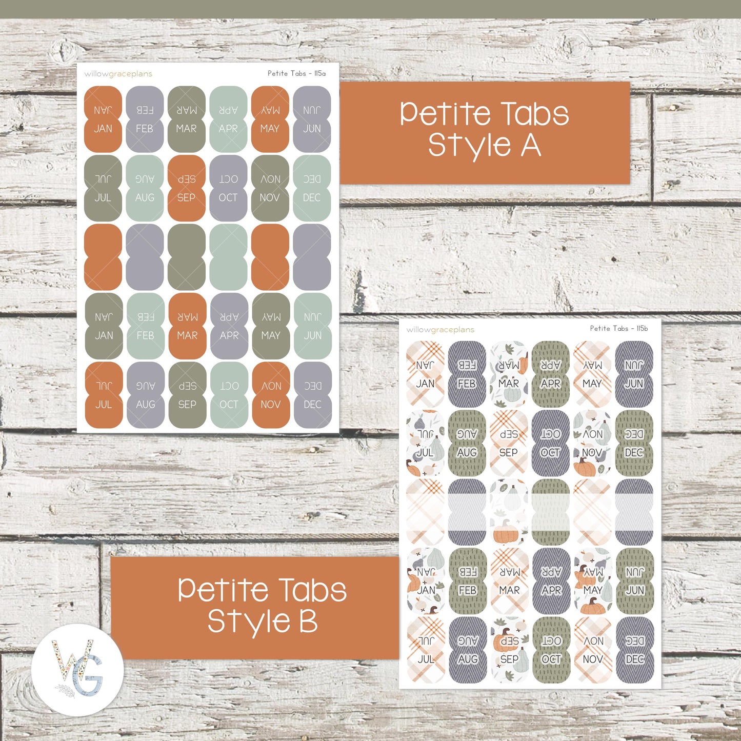 Planner Tabs • Tab Stickers • Planner Stickers • TB-115