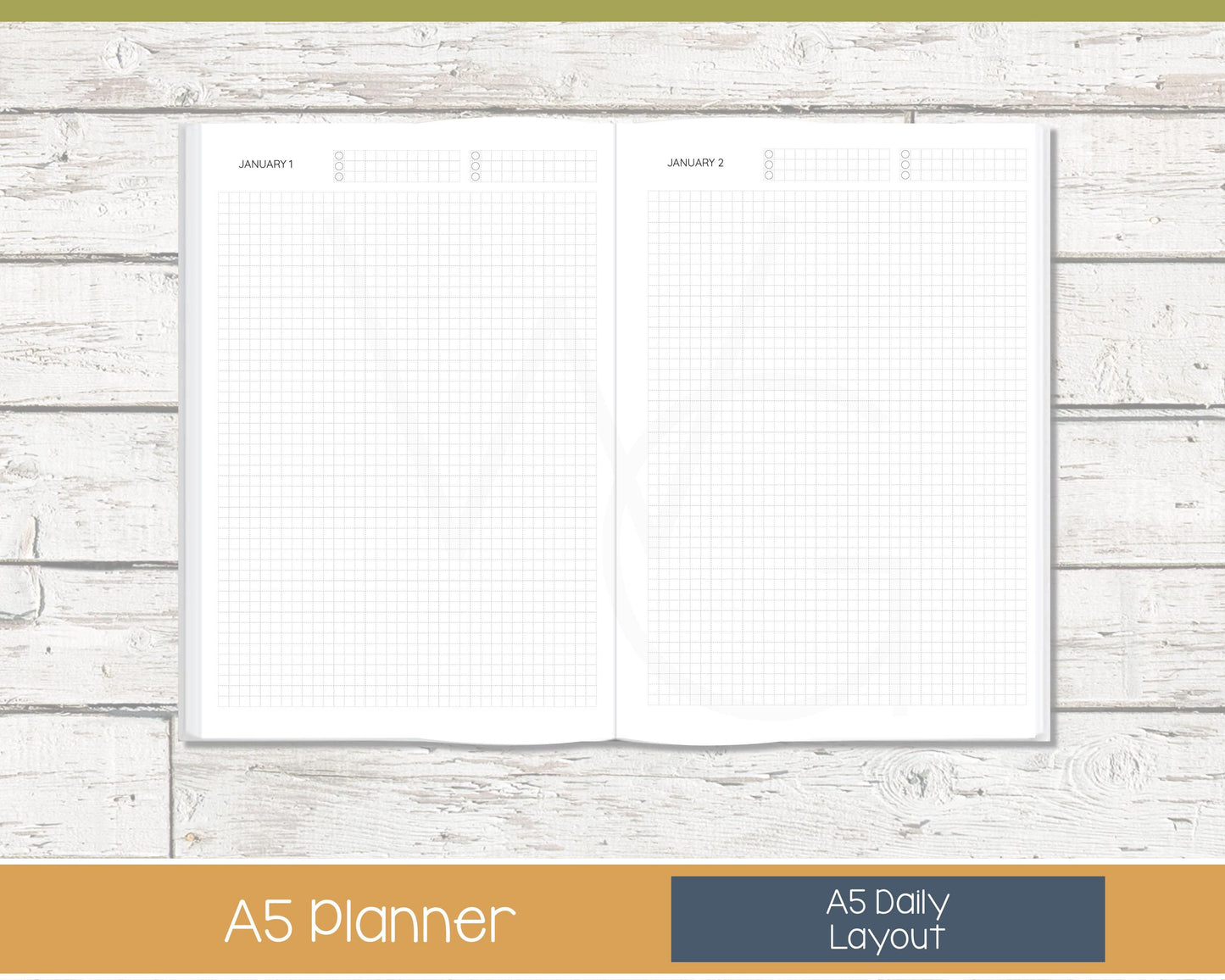 2026 Complete Planner | Month, Week, Day Planner | Grid Layout - Black and White | Ready to Ship