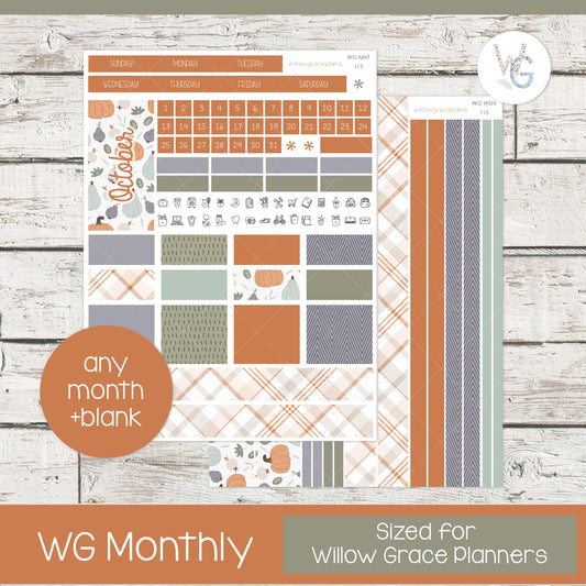 Willow Grace Planner Stickers - Monthly Planner Stickers | WGM-115