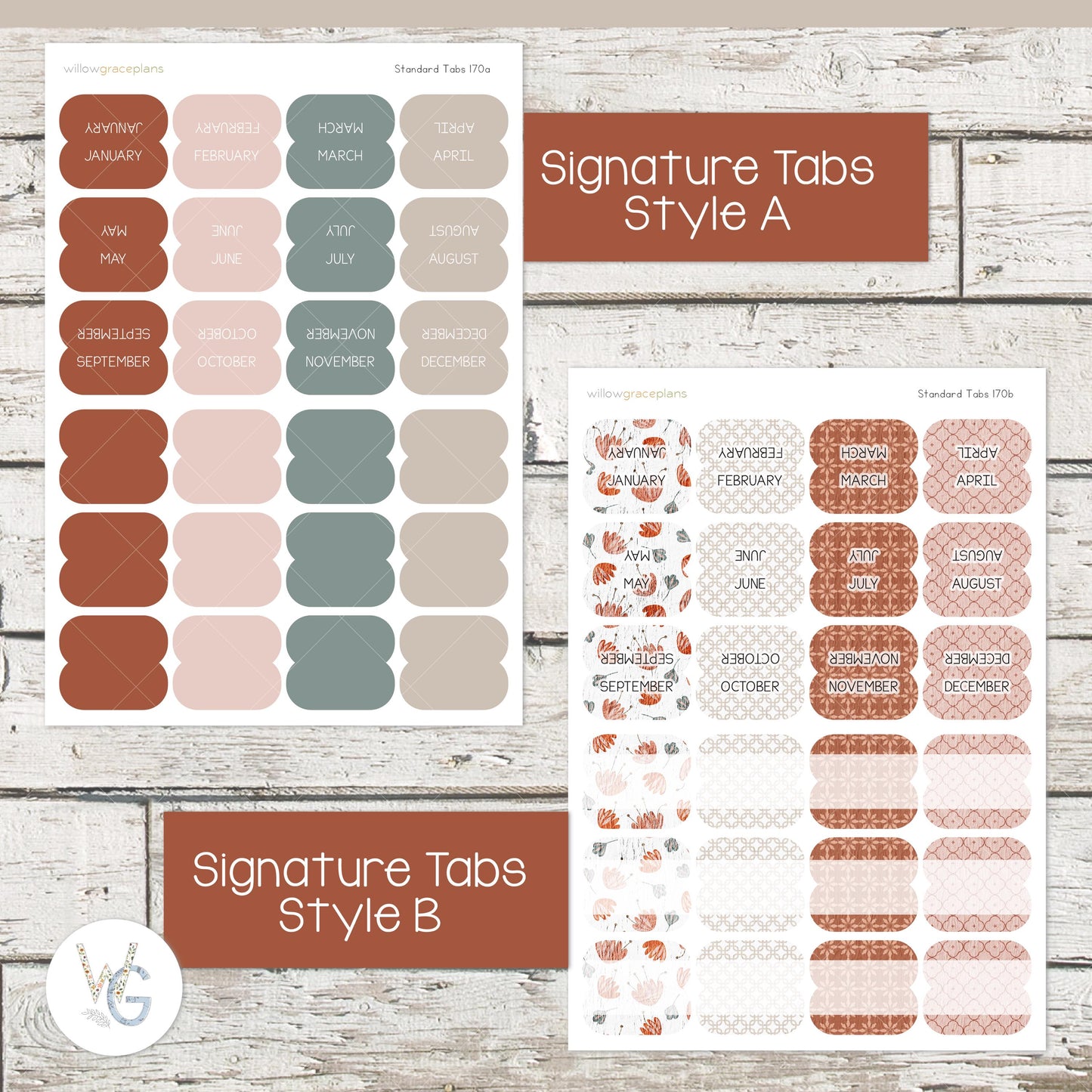 Planner Tabs • Tab Stickers • Planner Stickers • TB-170