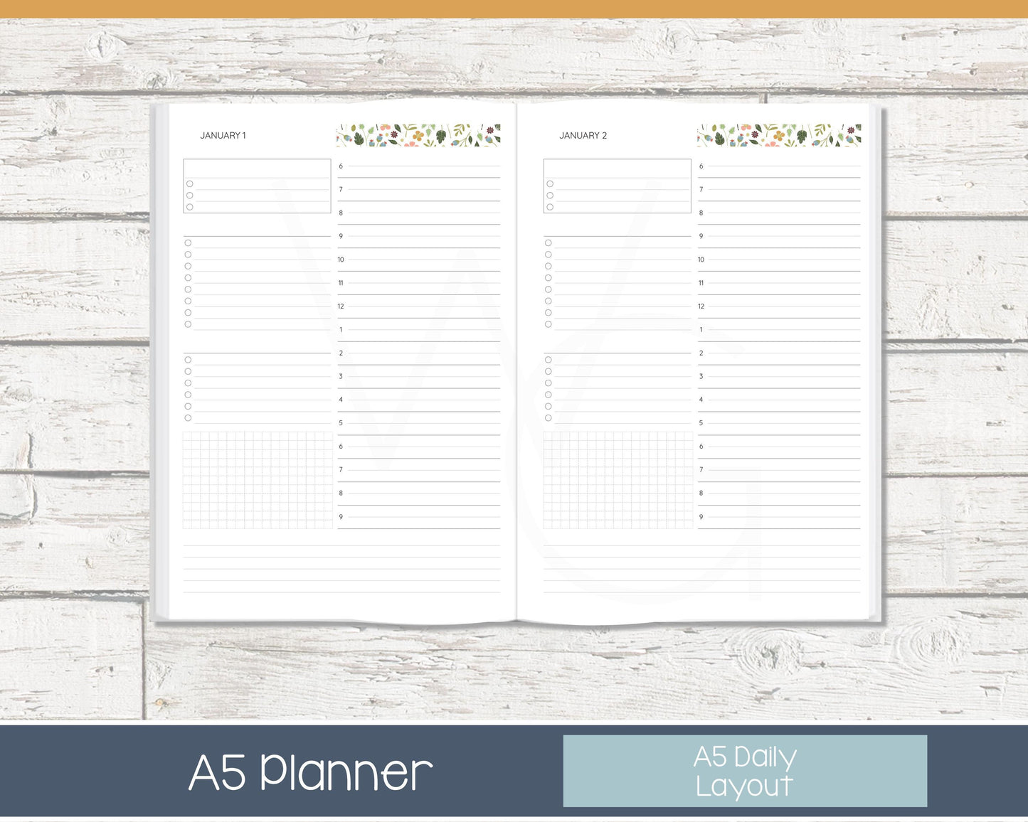 2026 Complete Planner | Day Planner | Lined Layout - Colorful | Meadow RTS