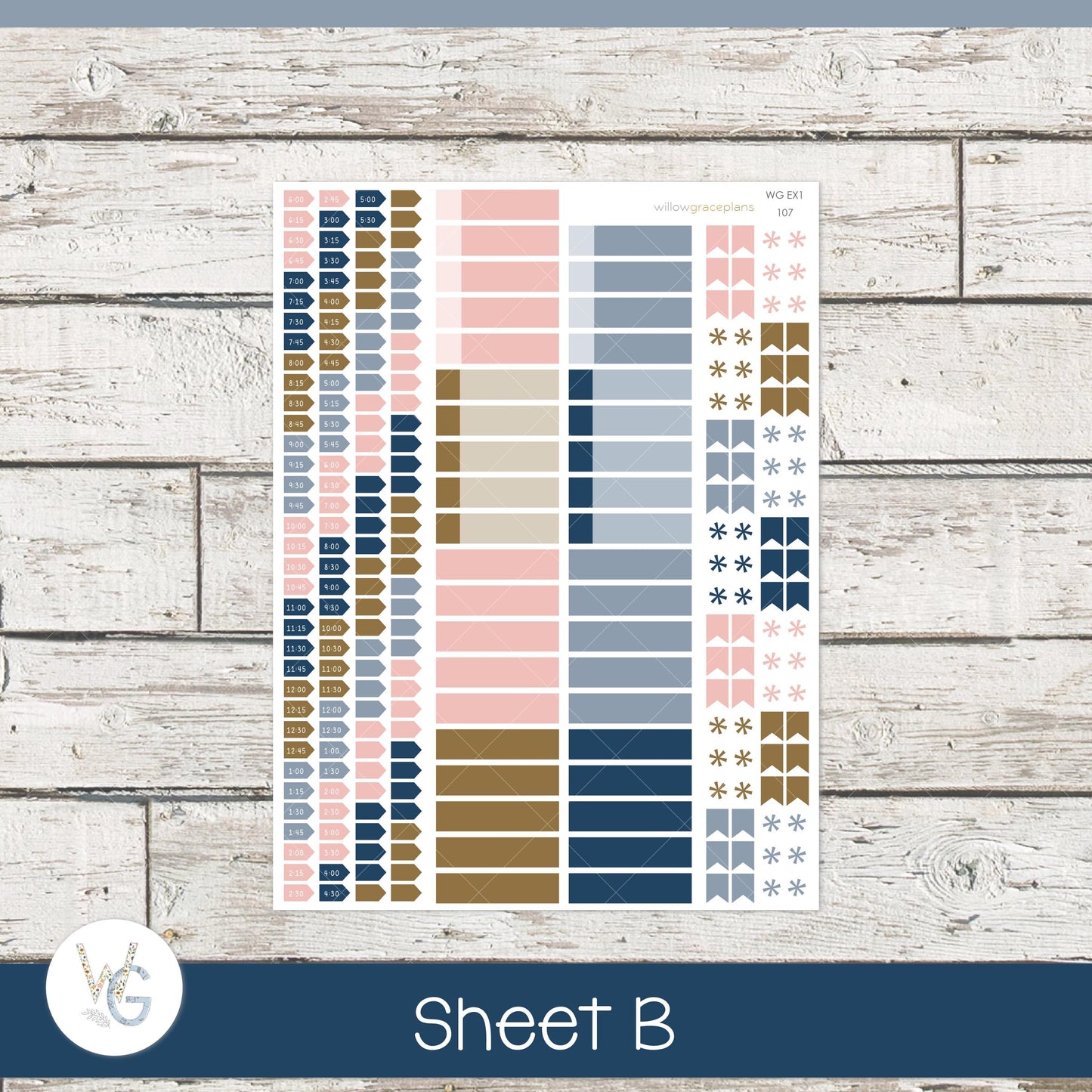 Willow Grace Planner Stickers - Weekly Planner Stickers | WGW-107