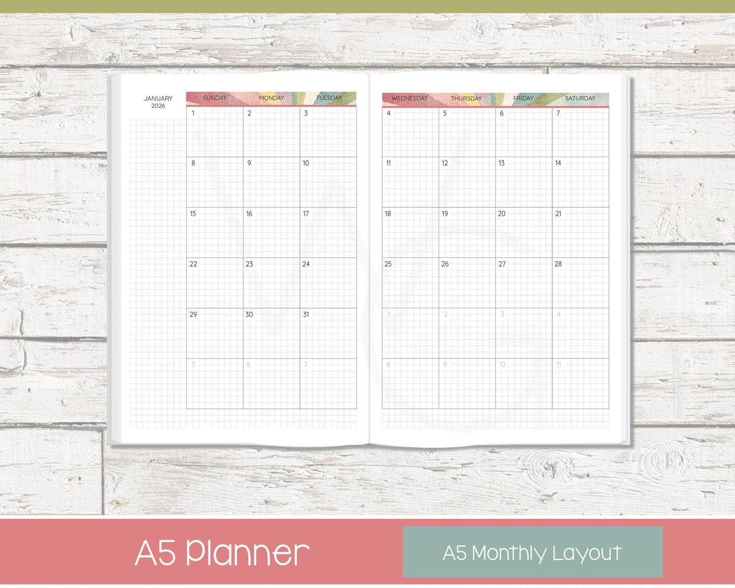 Personalized Day Planner | Day Planner | Grid Layout | Shine On