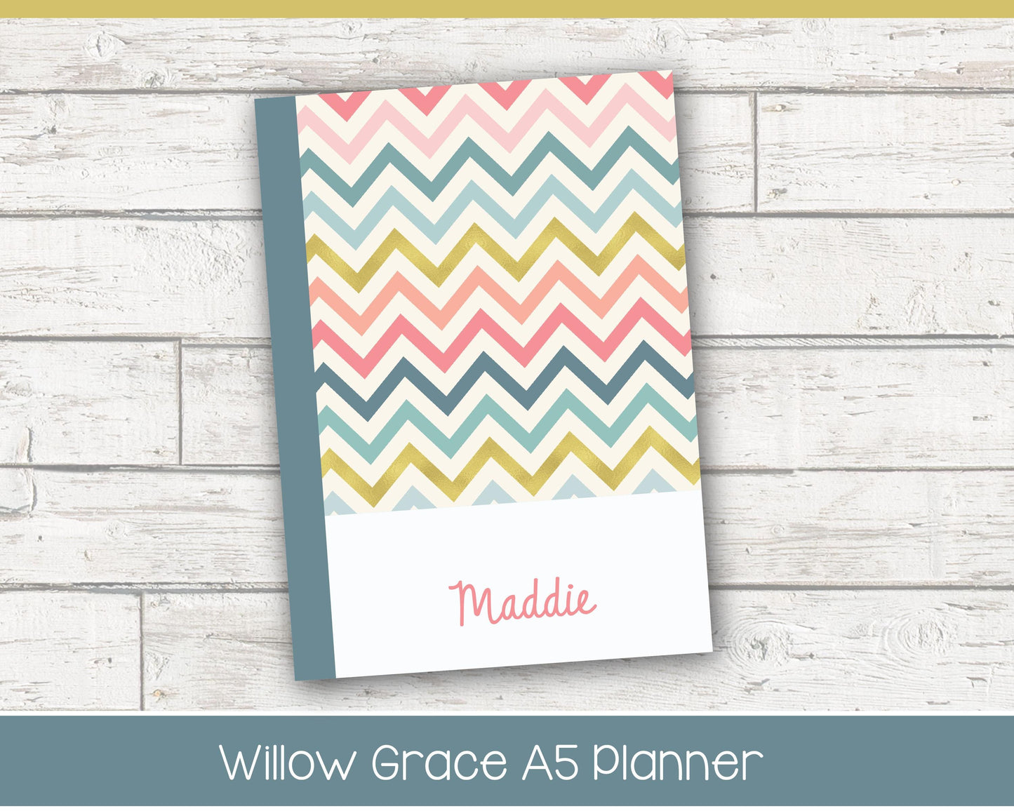 Weekly Personalized Planner | Productivity Weekly Planner | Grid Layout | Chevron Rainbow