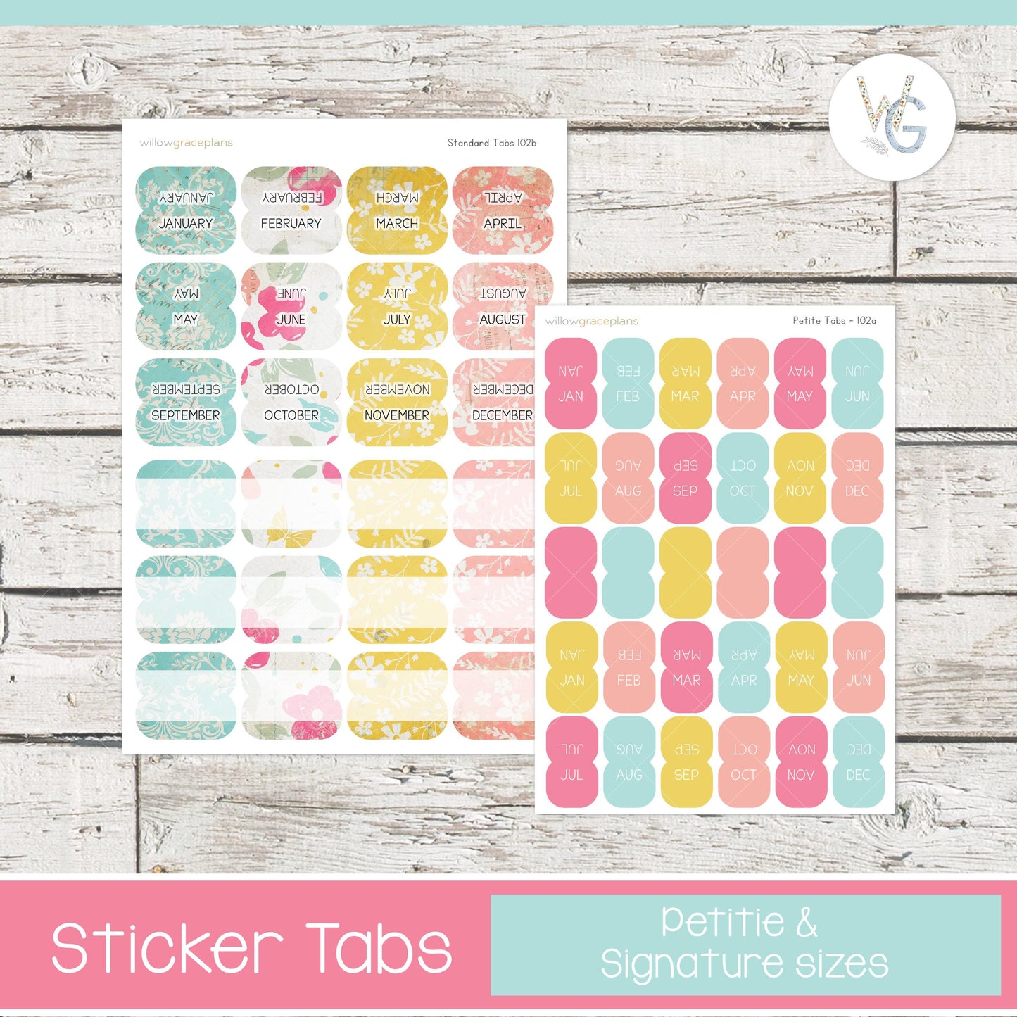 Planner Tabs • Tab Stickers • Planner Stickers • TB-102