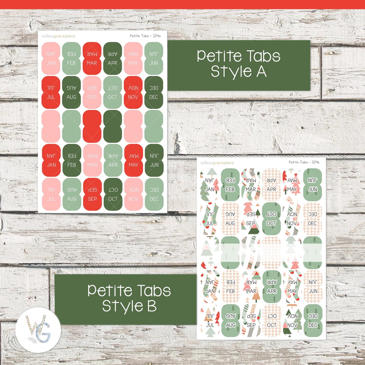 Planner Tabs • Tab Stickers • Planner Stickers • TB-224