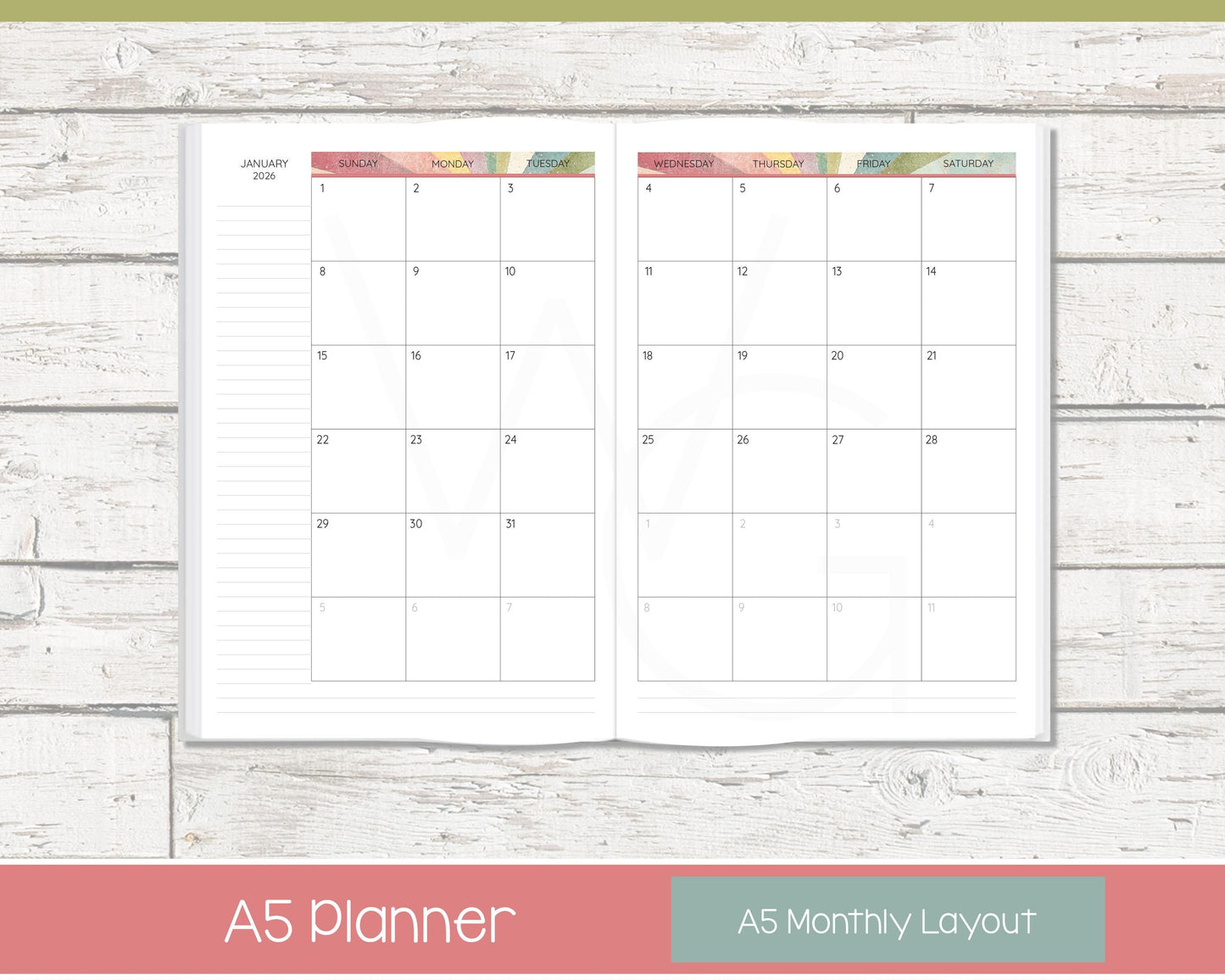 Personalized Day Planner | Day Planner | Lined Layout | Shine On