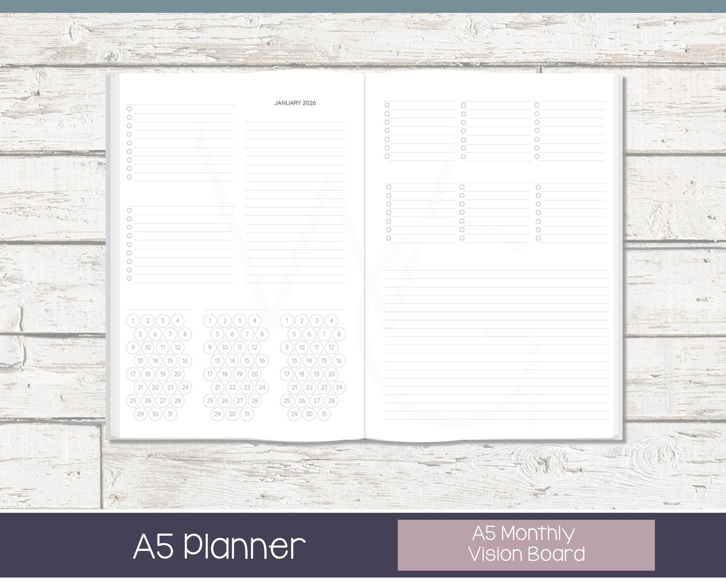 Personalized Day Planner | Day Planner | Grid Layout | In the Stars