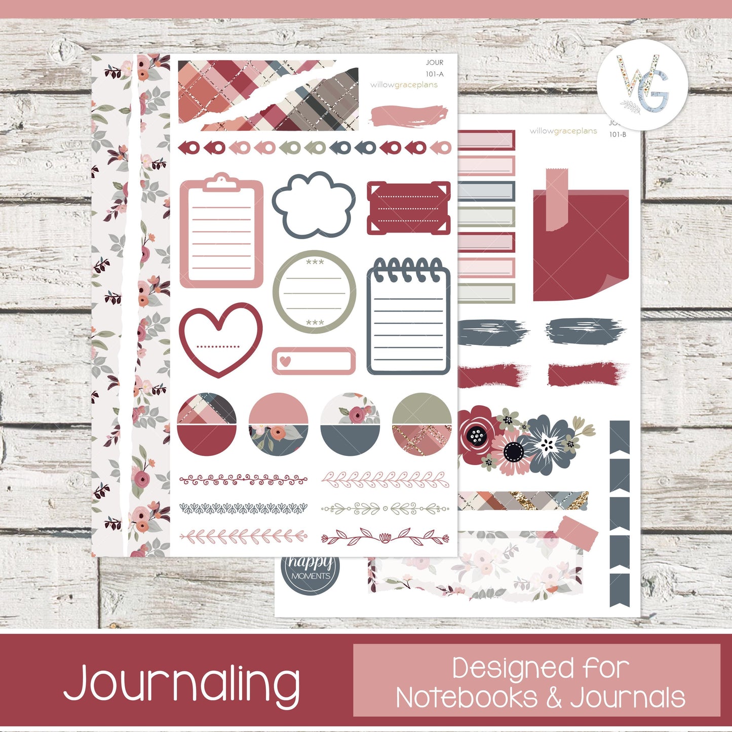 Journaling Stickers • Planner Stickers • JOUR-101
