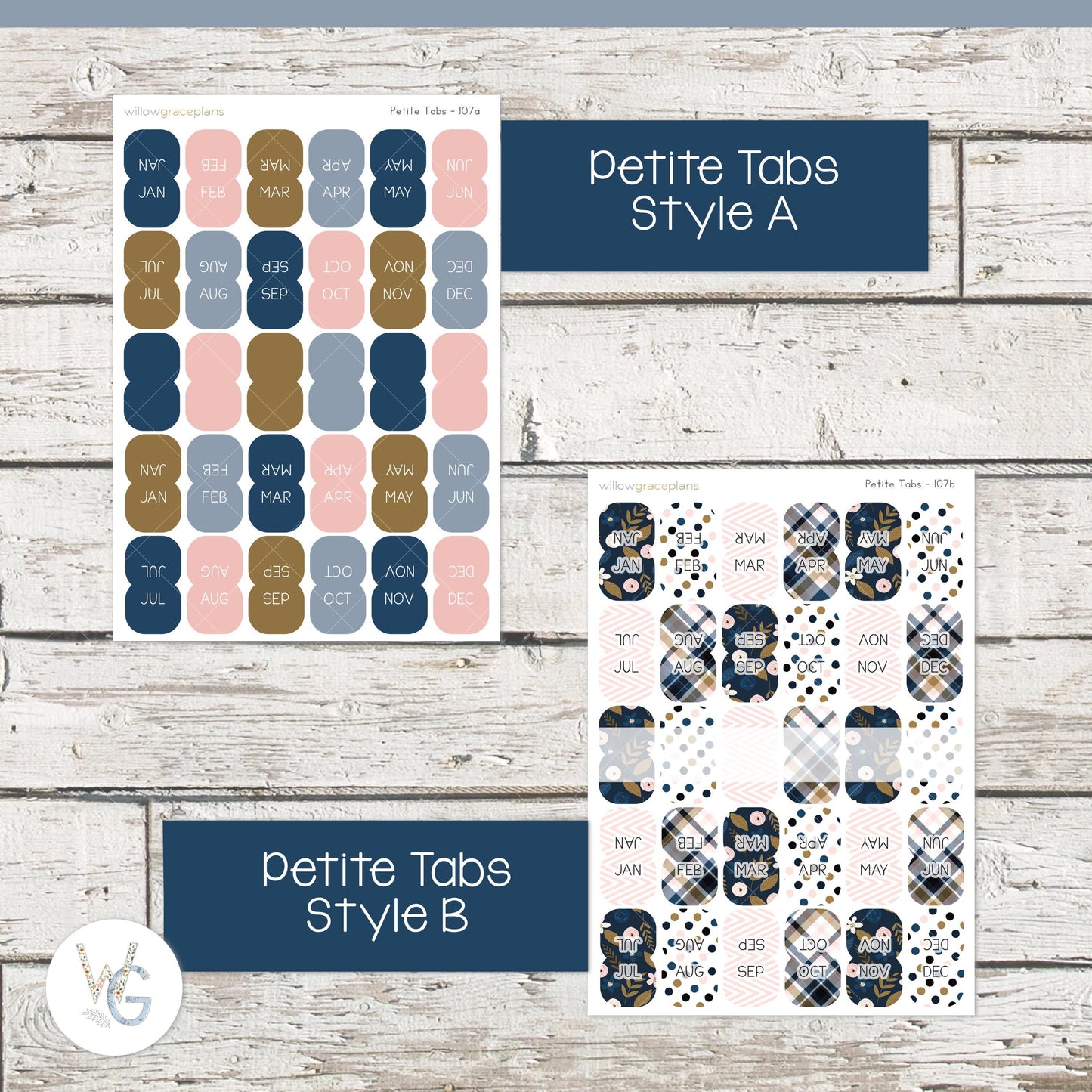 Planner Tabs • Tab Stickers • Planner Stickers • TB-107