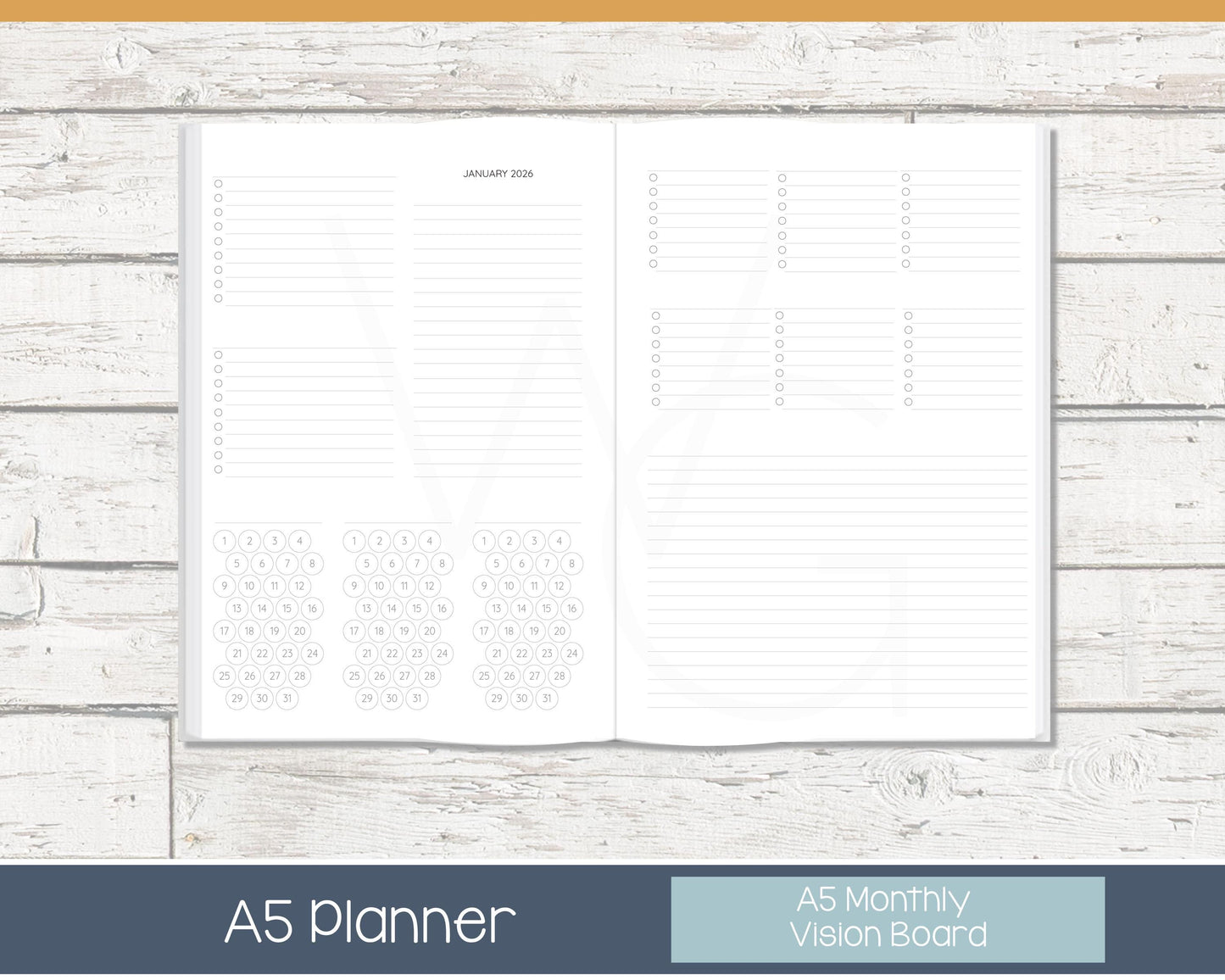 2026 Complete Planner | Day Planner | Lined Layout - Colorful | Meadow RTS