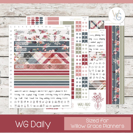 Willow Grace Planner Stickers - Daily Planner Stickers | WGD-101
