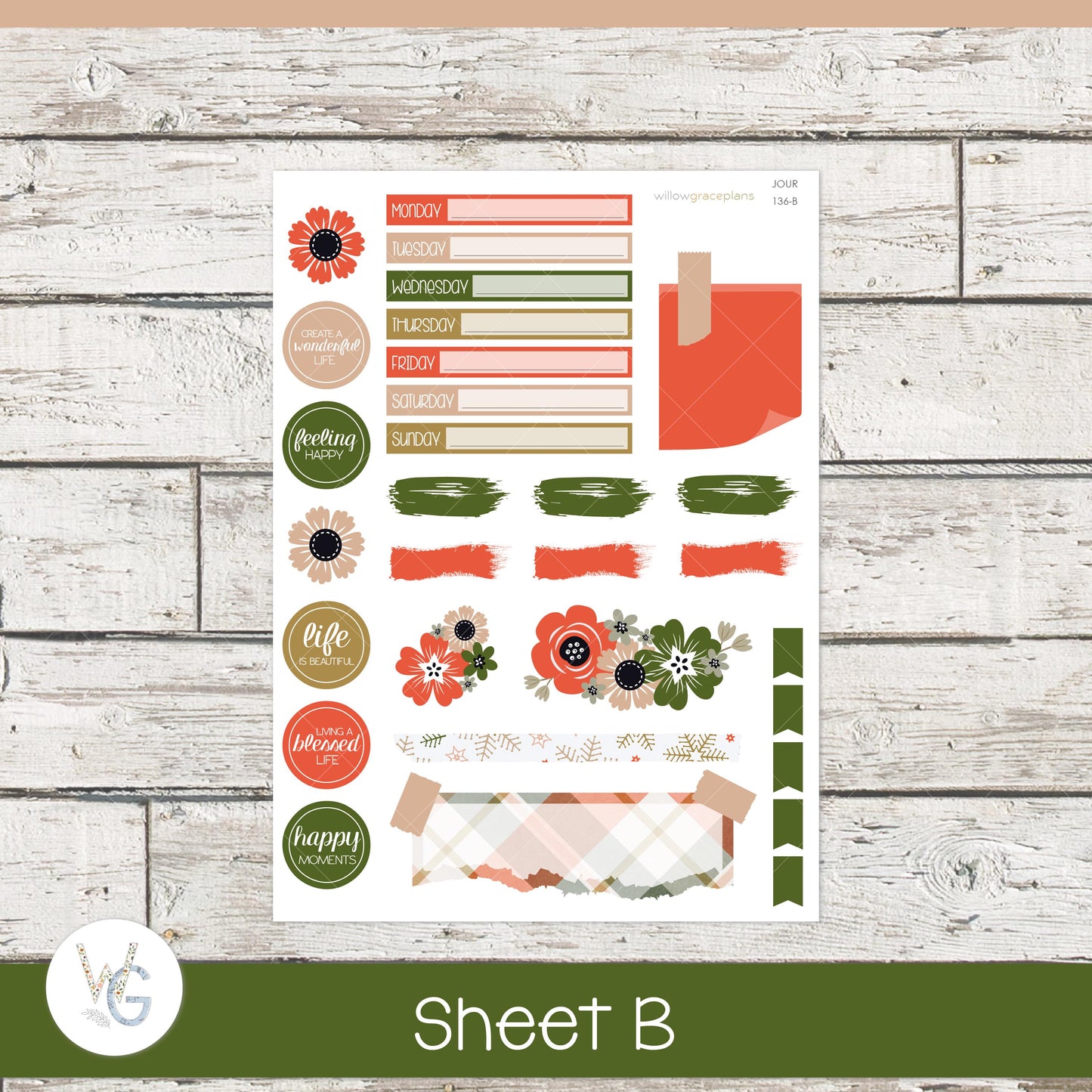 Journaling Stickers • Planner Stickers • JOUR-136