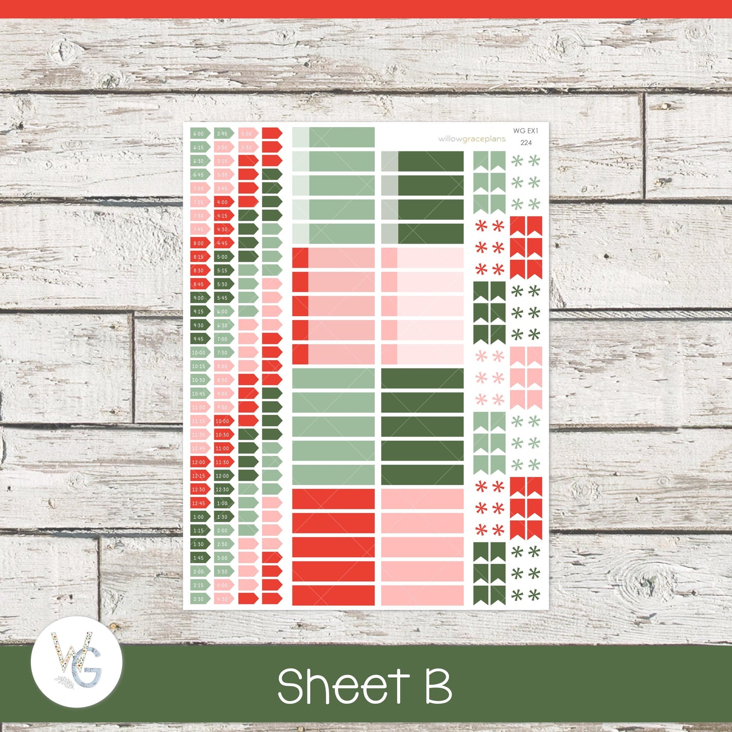 Willow Grace Planner Stickers - Weekly Planner Stickers | WGW-224