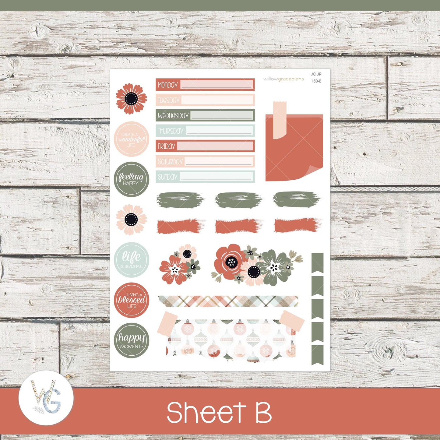 Journaling Stickers • Planner Stickers • JOUR-150