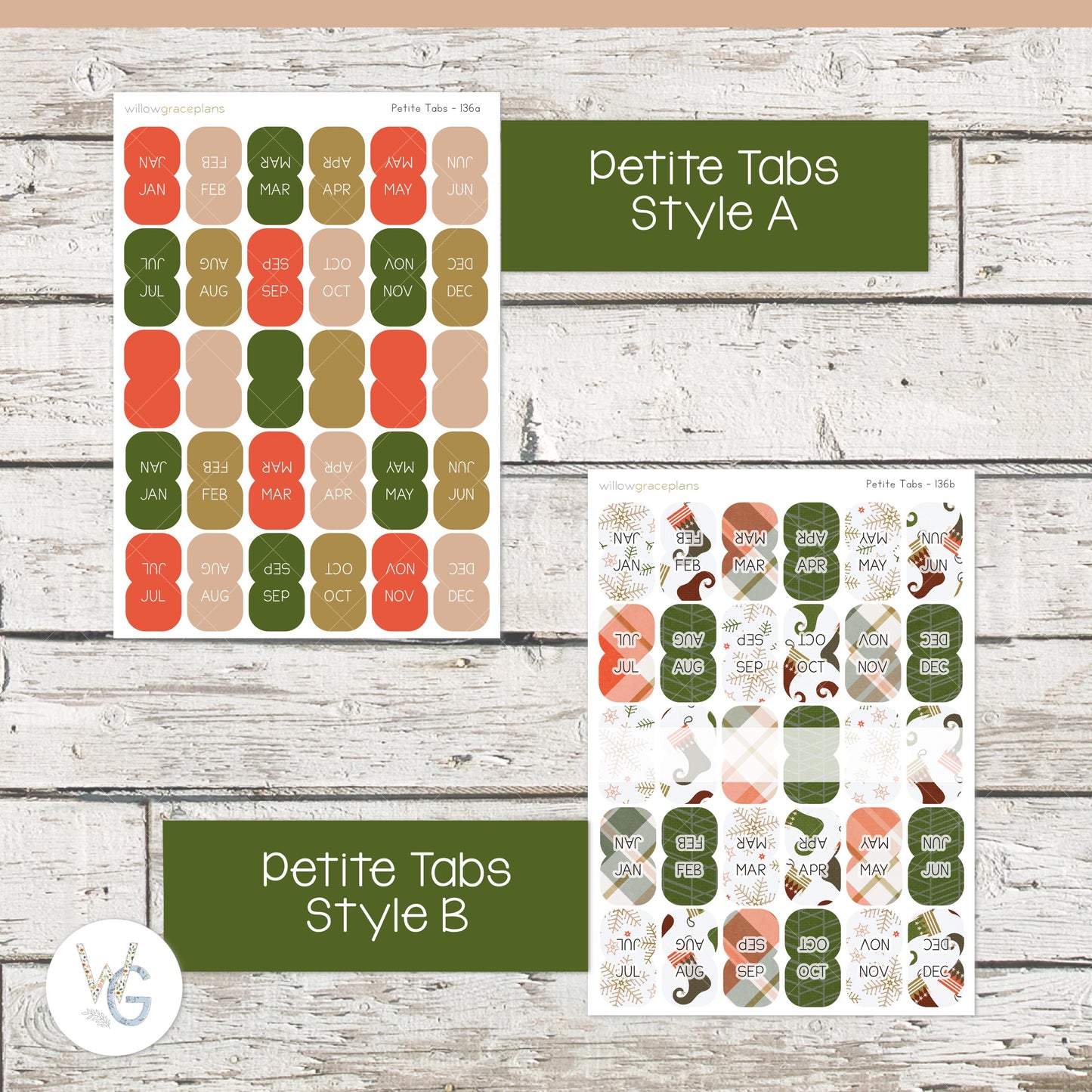 Planner Tabs • Tab Stickers • Planner Stickers • TB-136