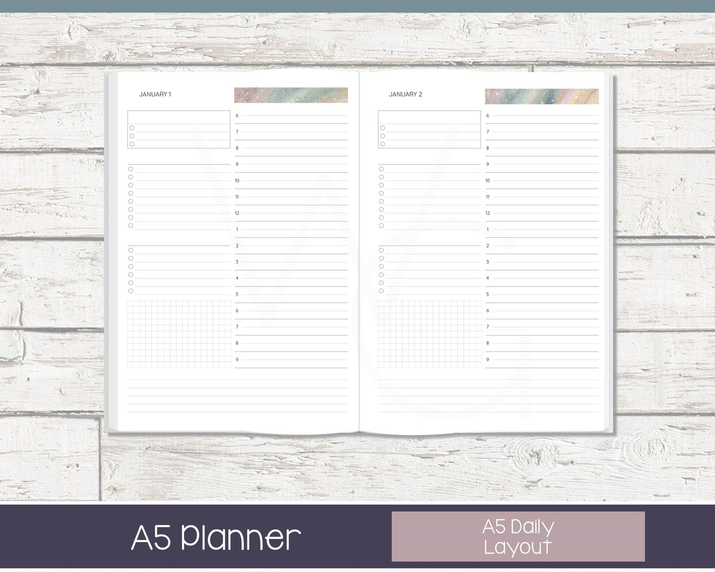 Complete Productivity Planer | Month, Week, Day Planner | Lined Layout | In the Stars