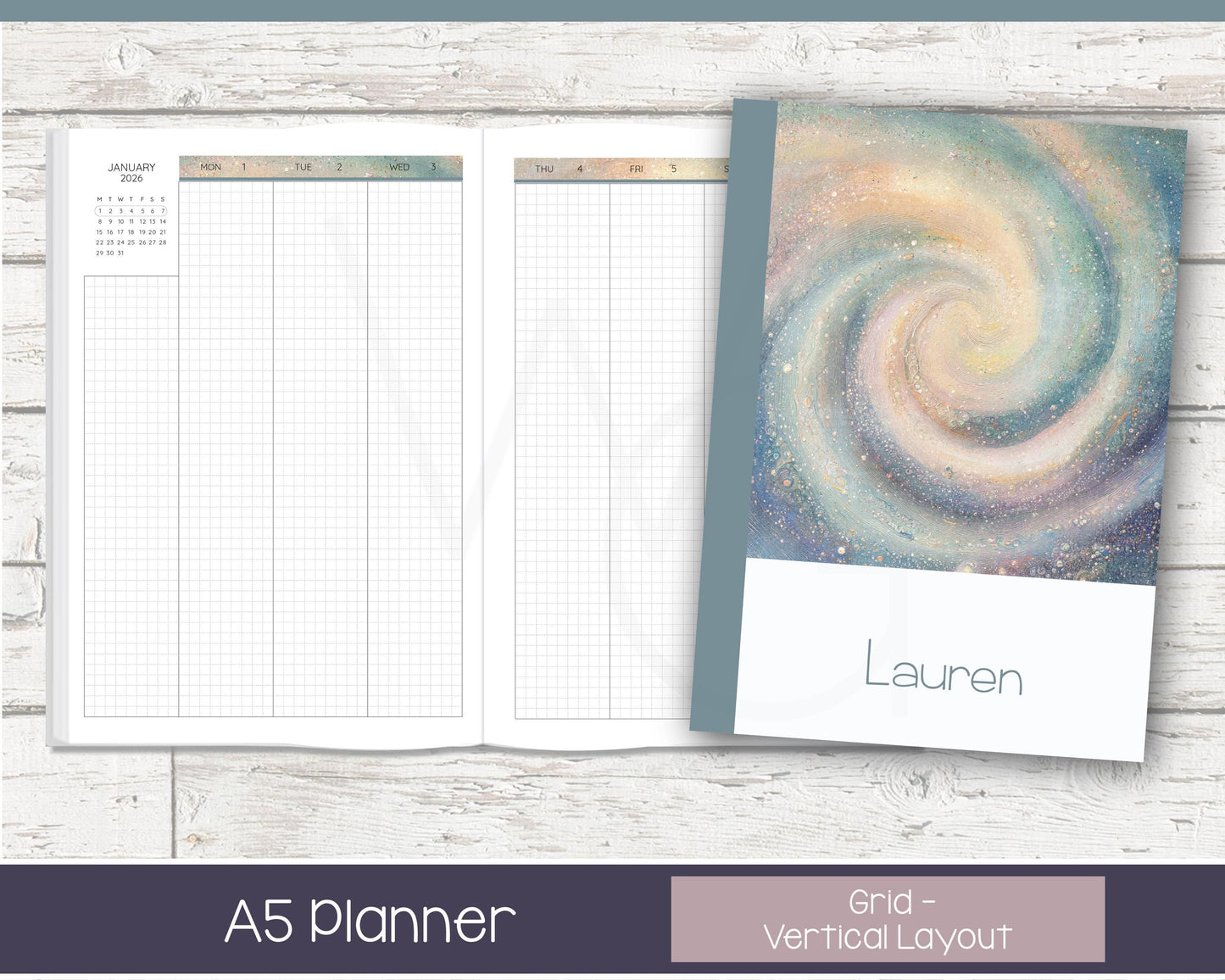 Weekly Personalized Planner | Vertical Weekly Planner | Grid Layout | In the Stars