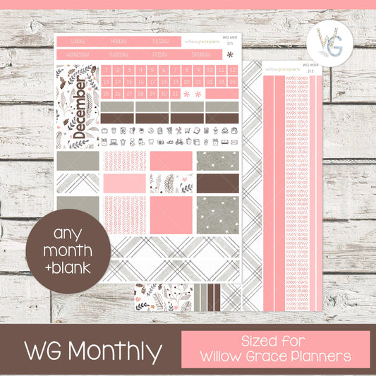 Willow Grace Planner Stickers - Monthly Planner Stickers | WGM-215