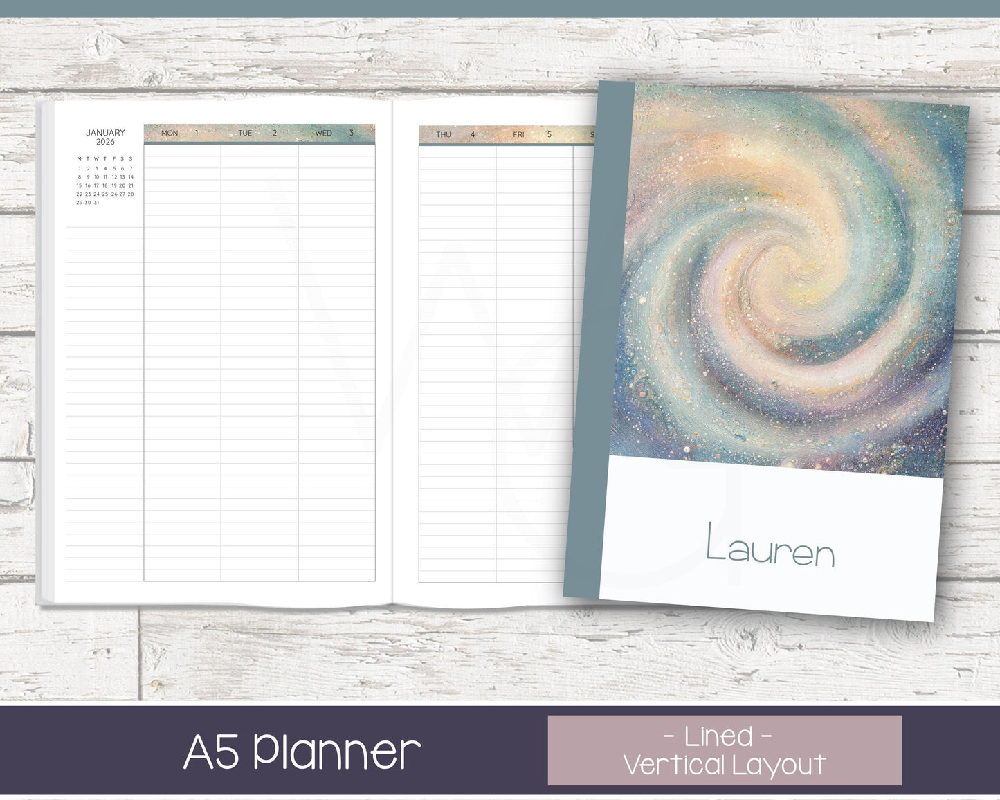 Weekly Personalized Planner | Vertical Weekly Planner | Lined Layout | In the Stars