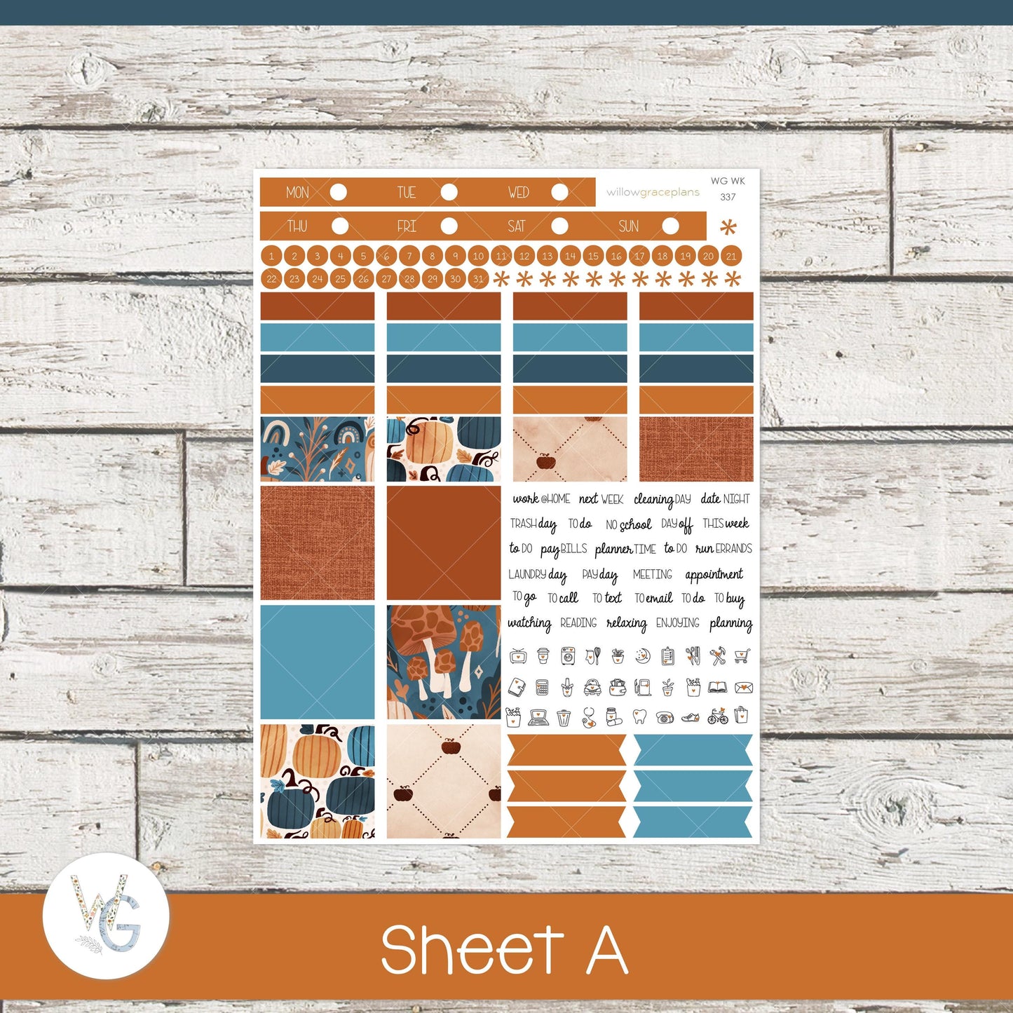 Willow Grace Planner Stickers - Weekly Planner Stickers | WGW-337